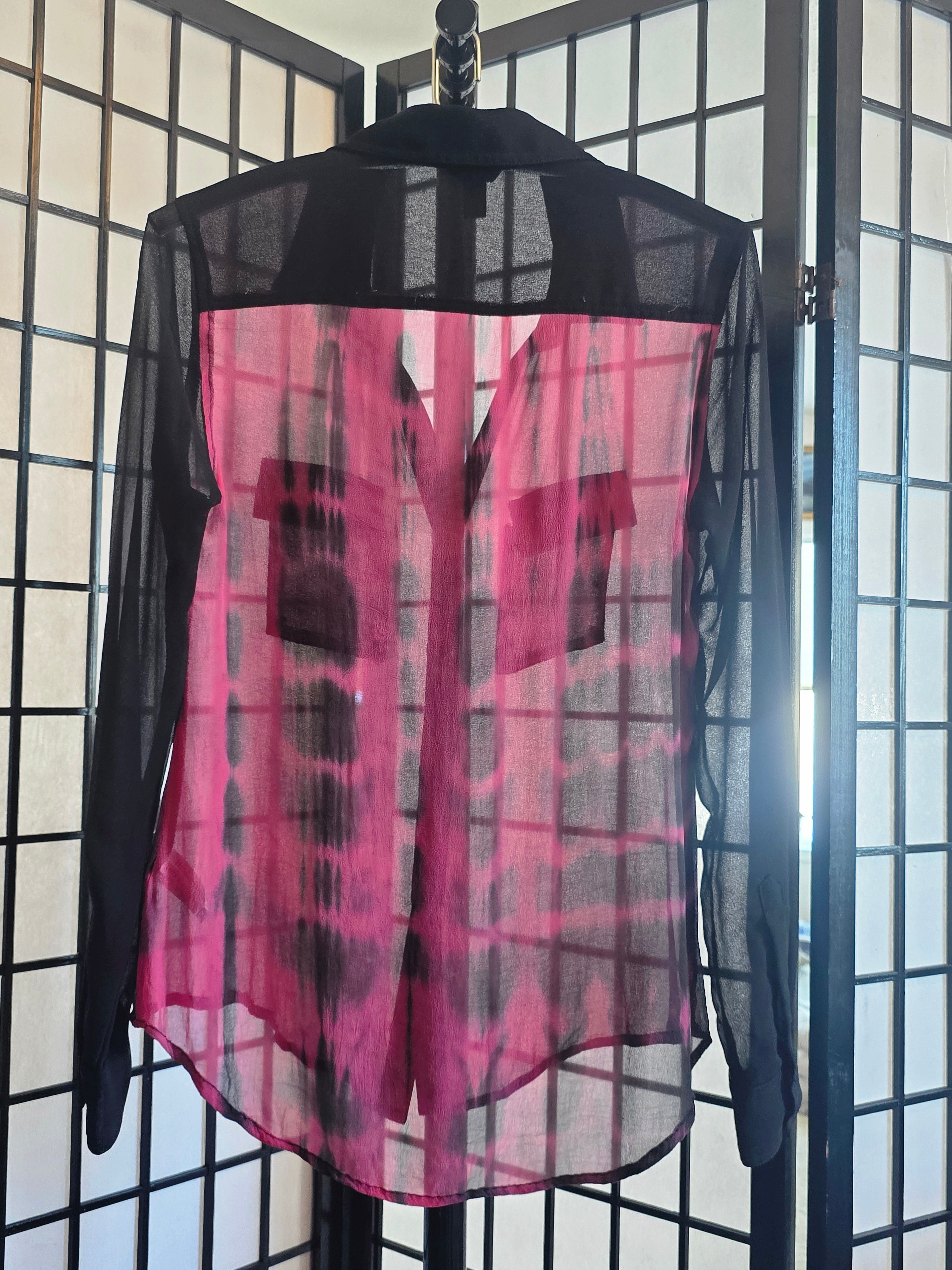 Noir Rose Sheer Blouse