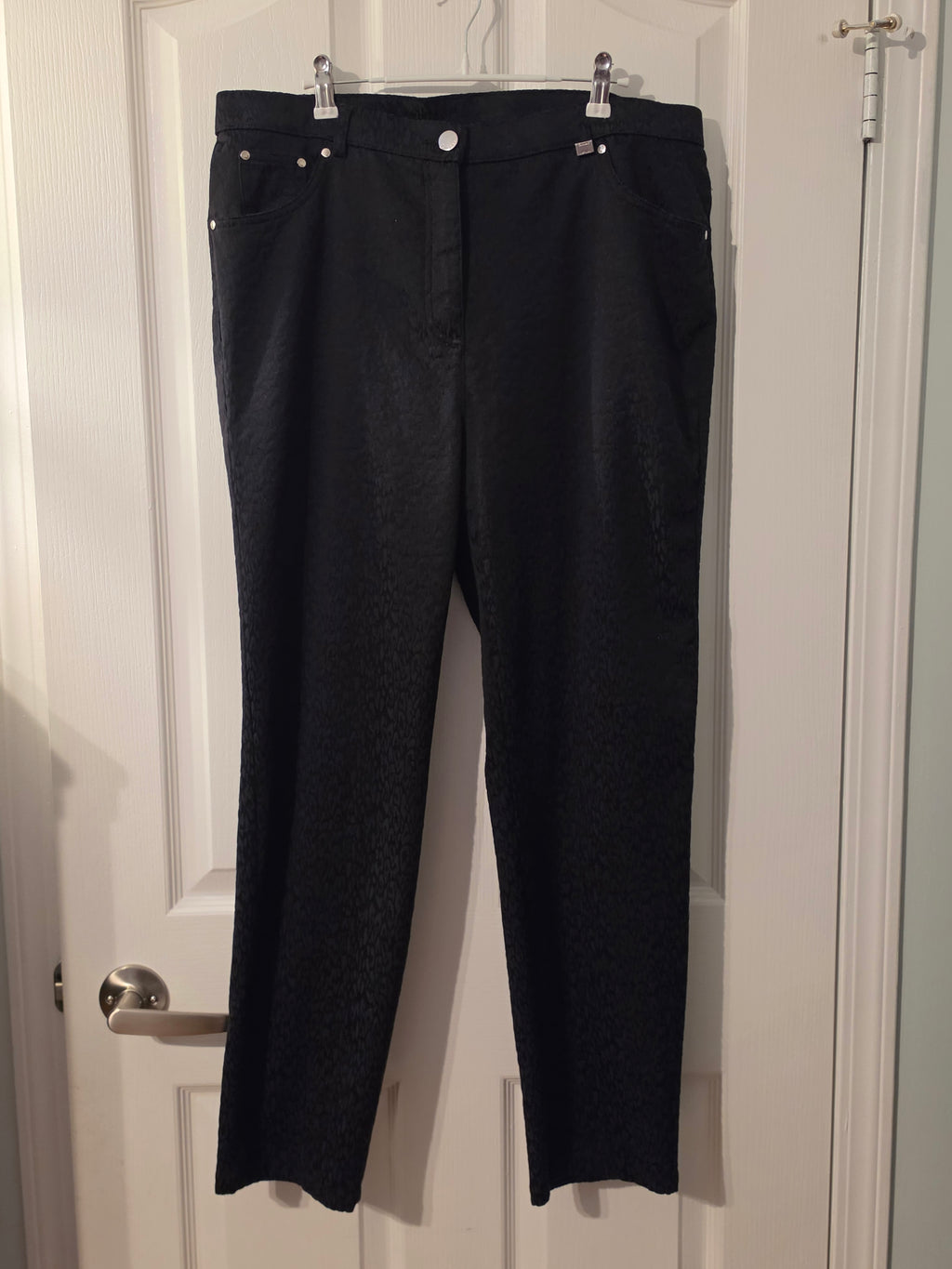 Noir Jacquard Tailored Pants
