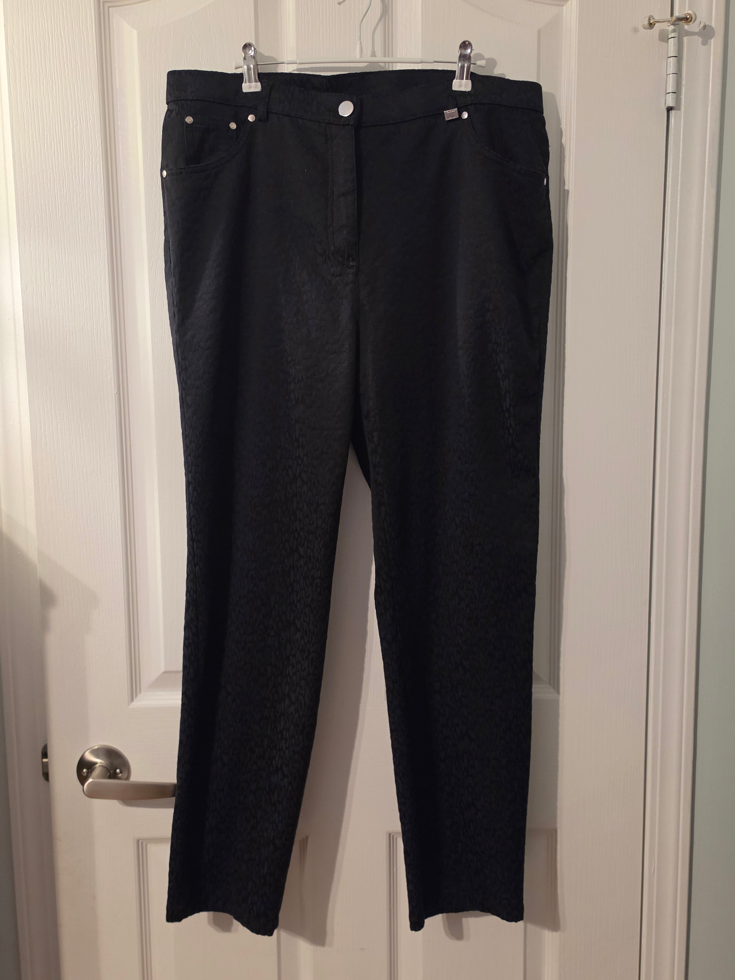Noir Jacquard Tailored Pants