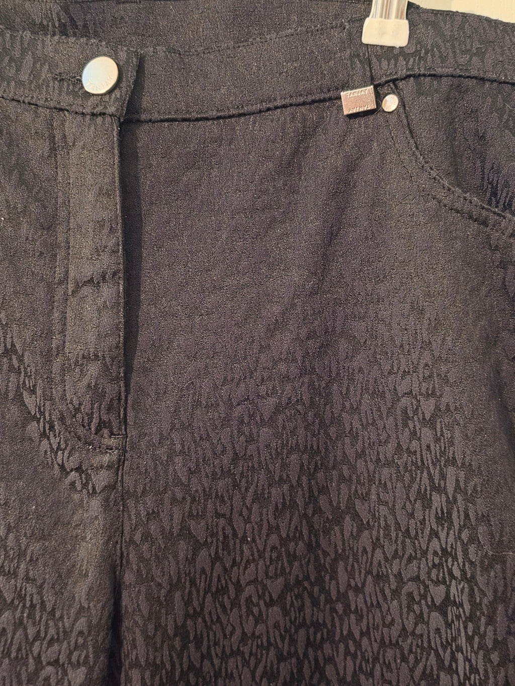 Noir Jacquard Tailored Pants