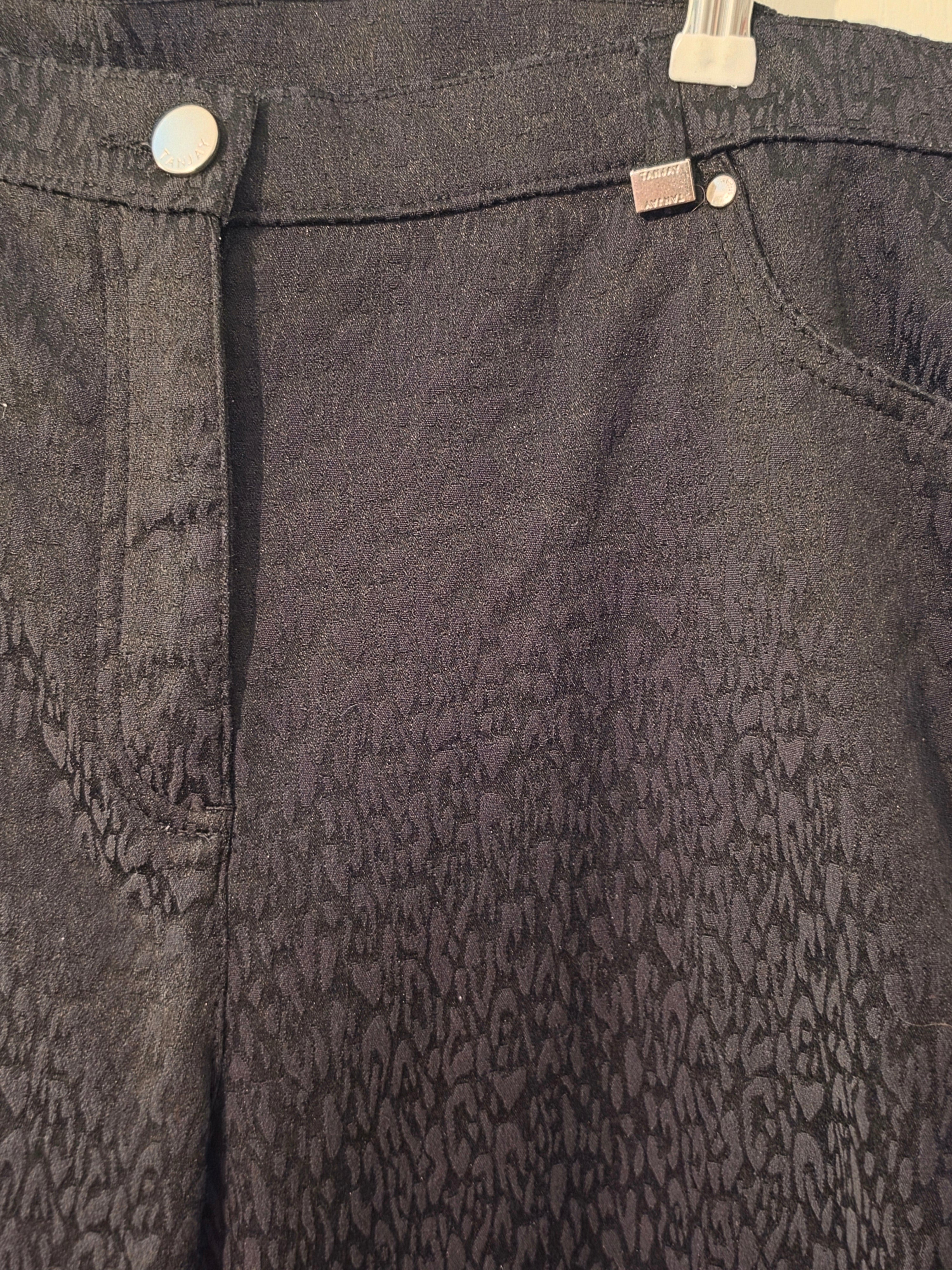 Noir Jacquard Tailored Pants
