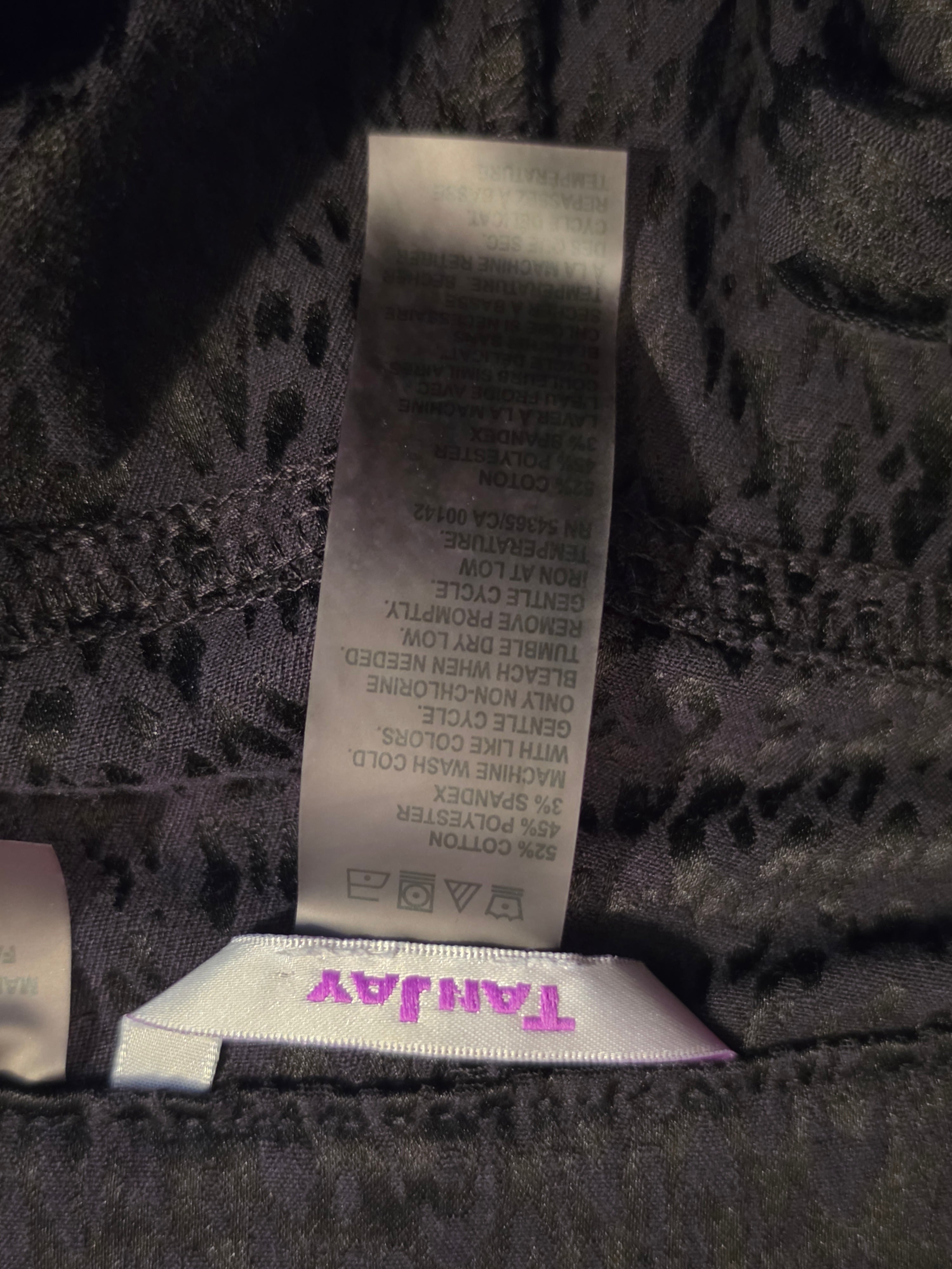 Noir Jacquard Tailored Pants