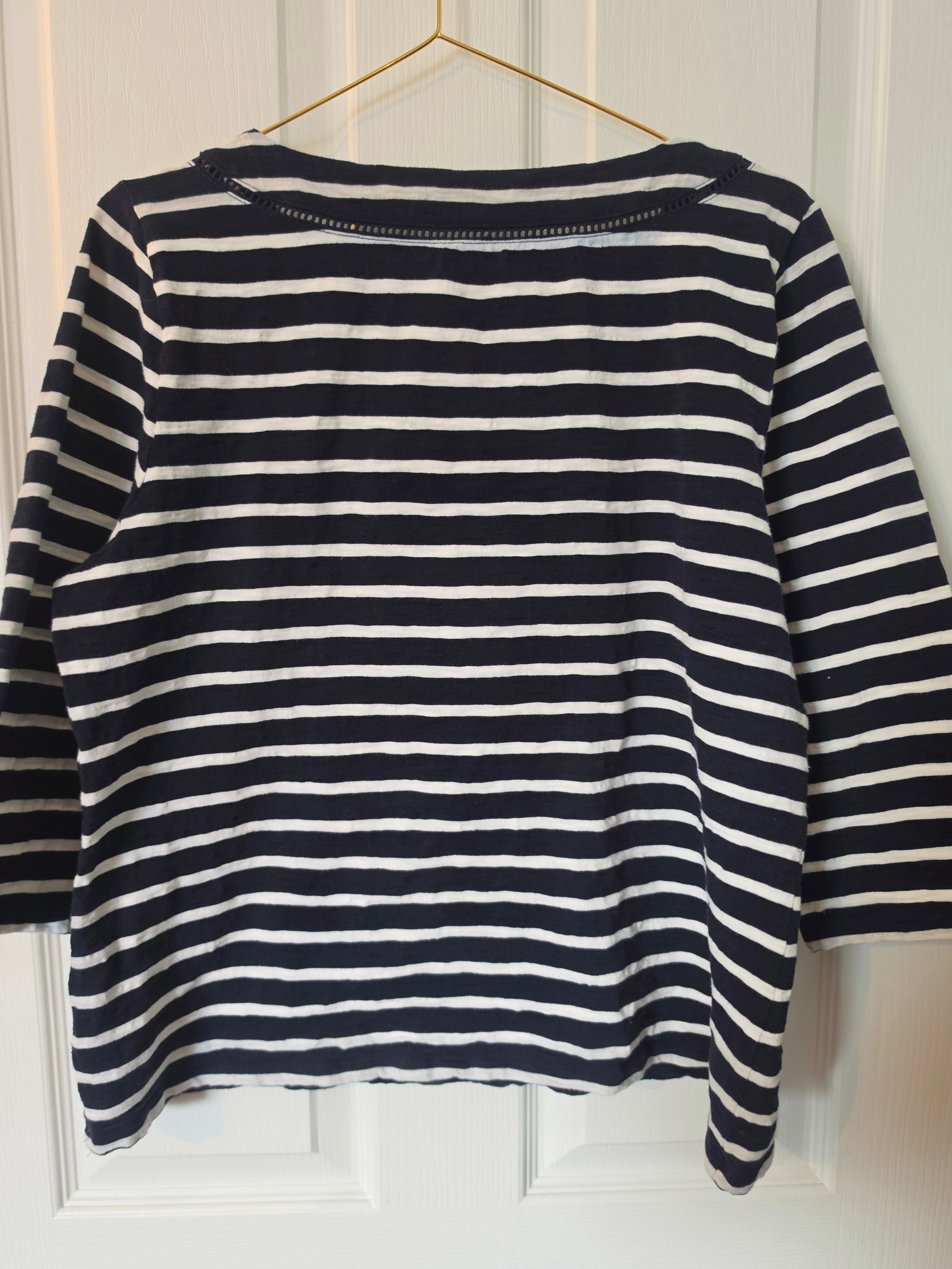Noir Stripe Square Neck Top
