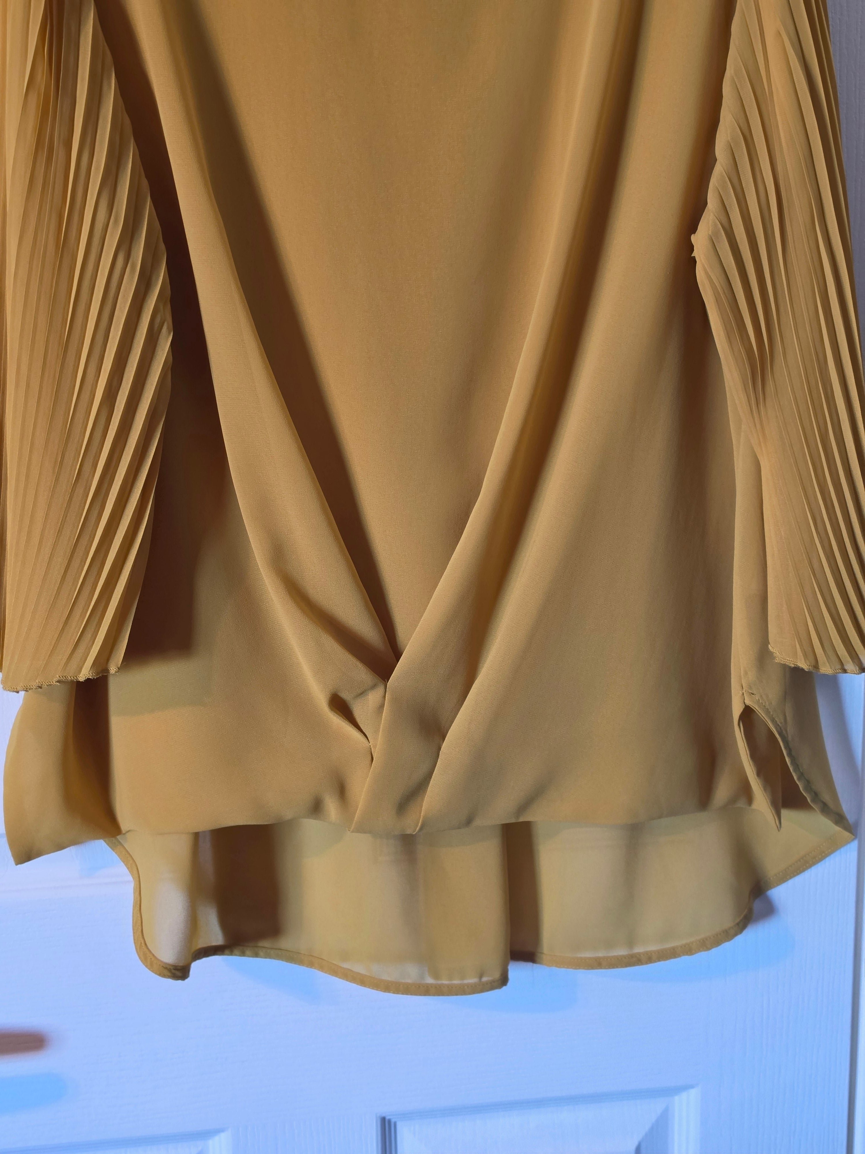 Golden Pleated Reverie Blouse