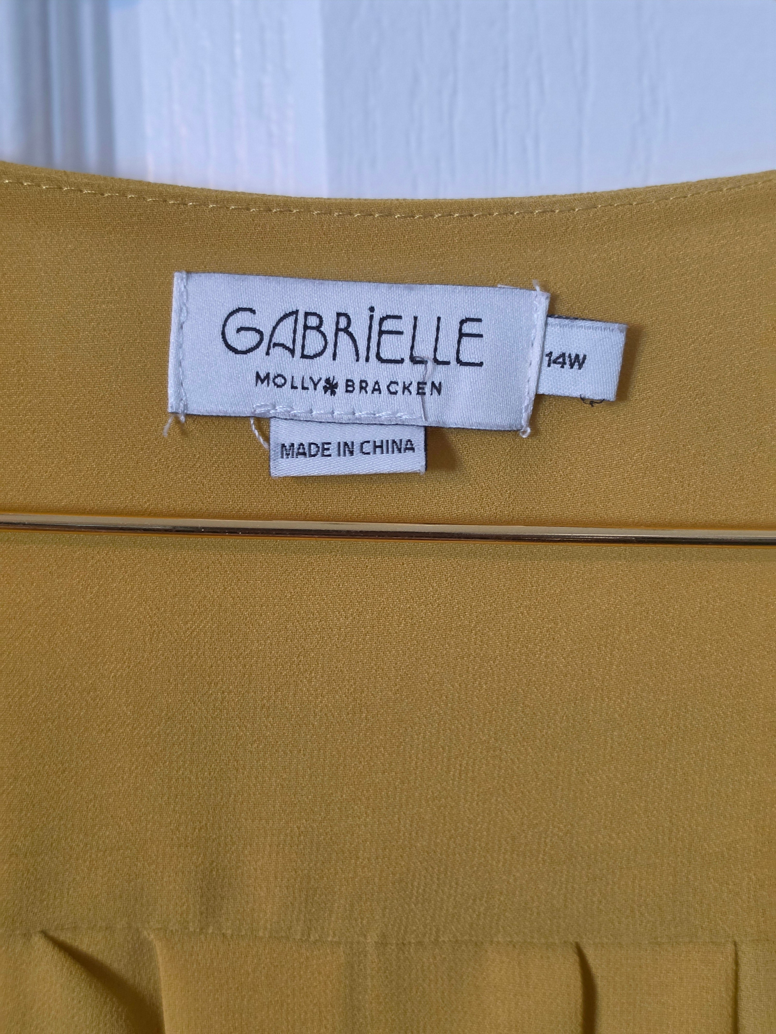 Golden Pleated Reverie Blouse