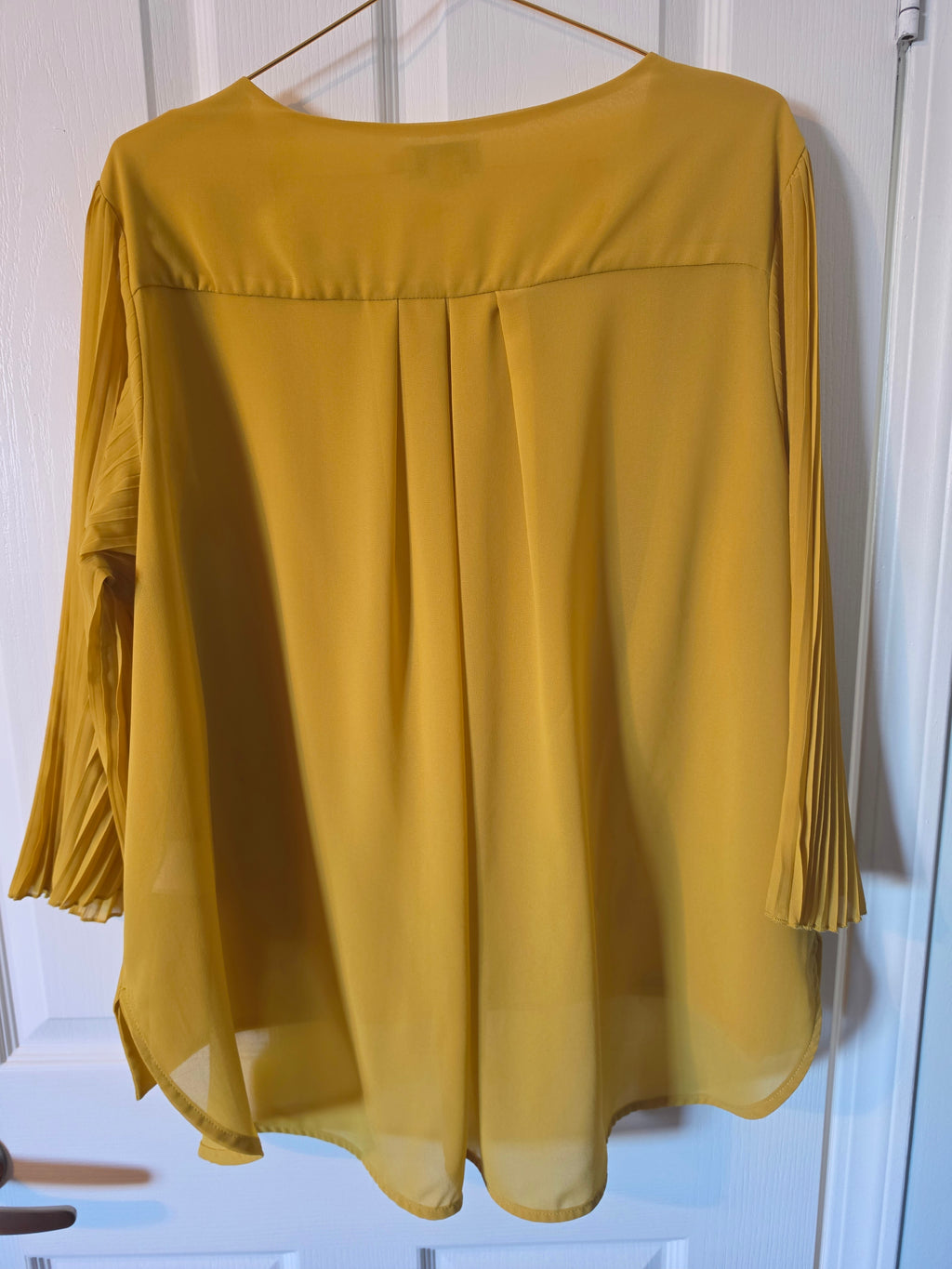 Golden Pleated Reverie Blouse