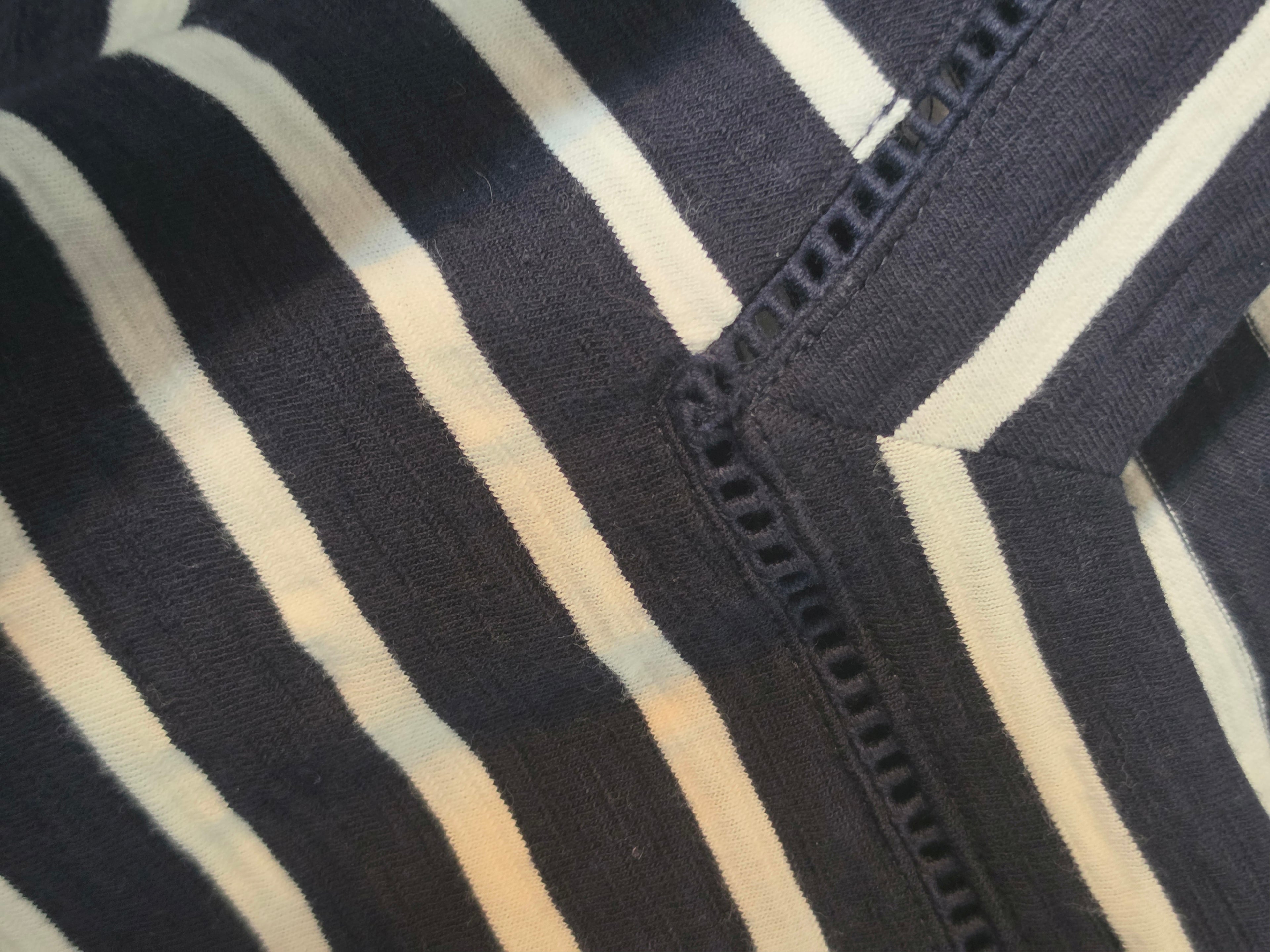 Noir Stripe Square Neck Top