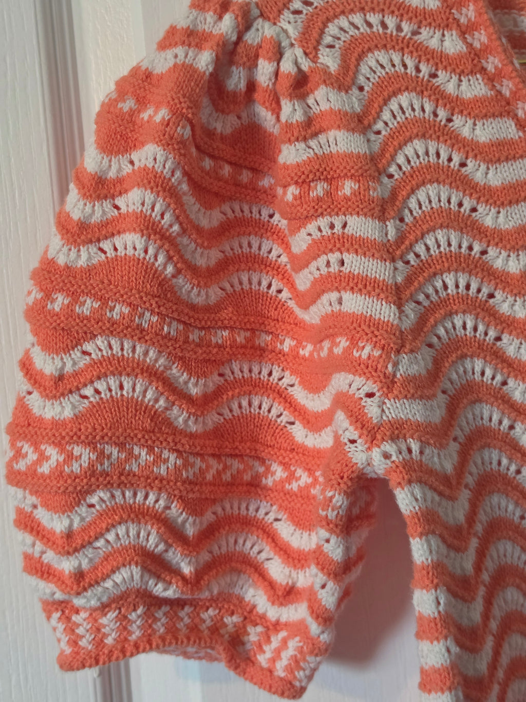 Coral Wave Knit Top