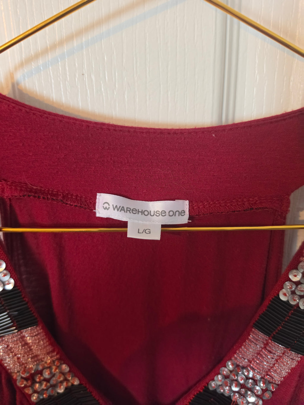 Crimson Cascade Embellished Tank