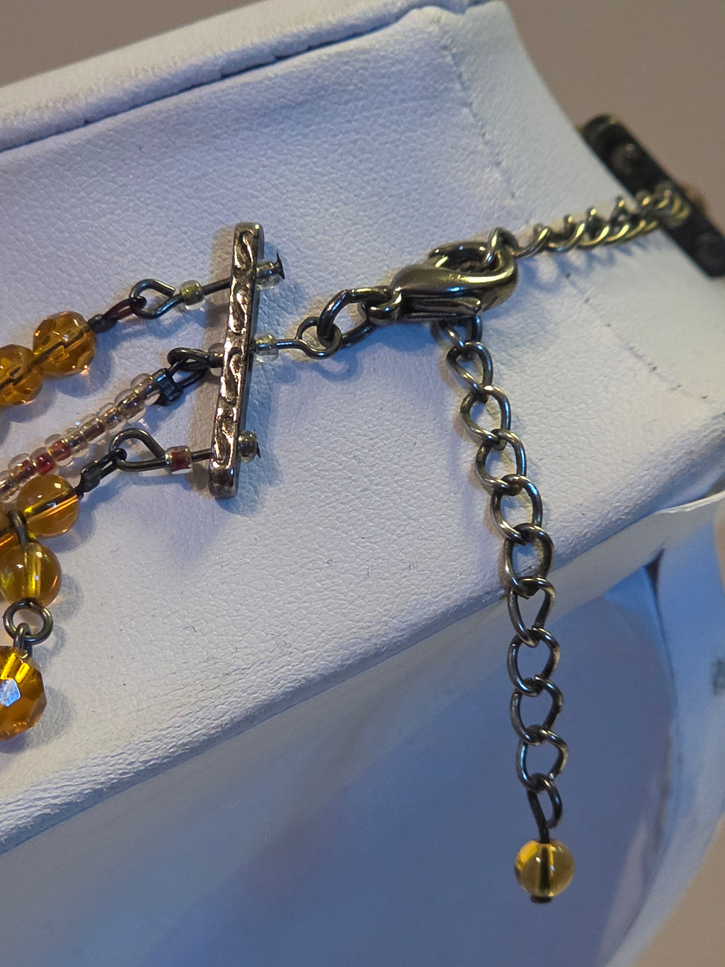 Gilded Reverie Amber Crystal Fringe Necklace
