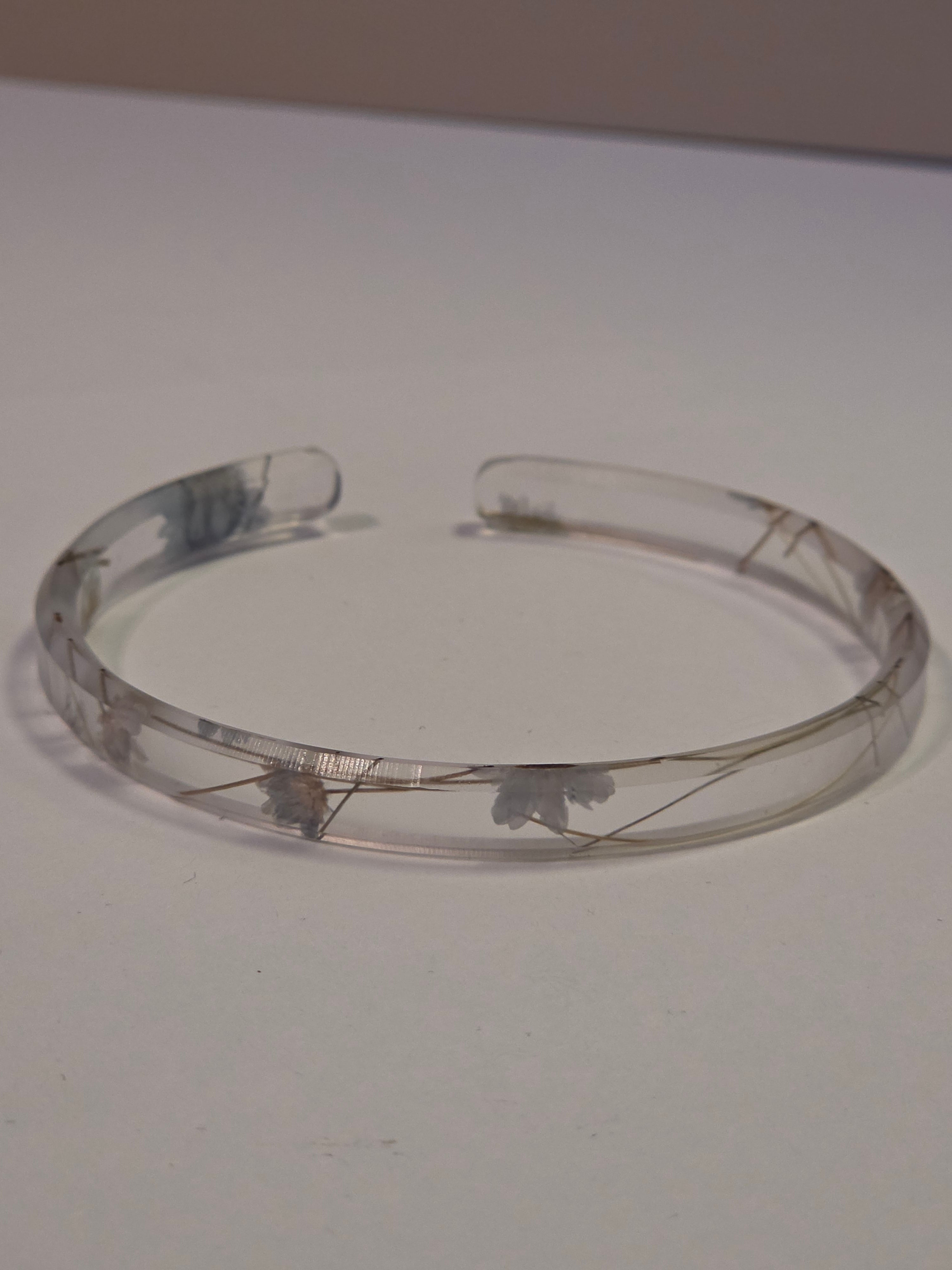 Botanical & Teal Block Resin Cuff Set