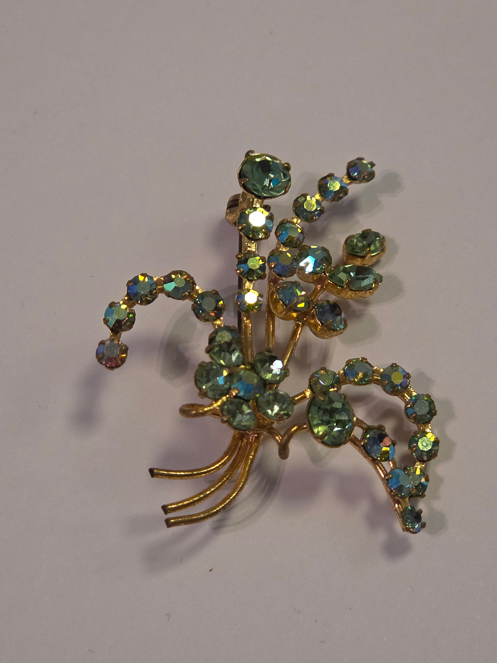 Aurora Garden Rhinestone Spray Brooch