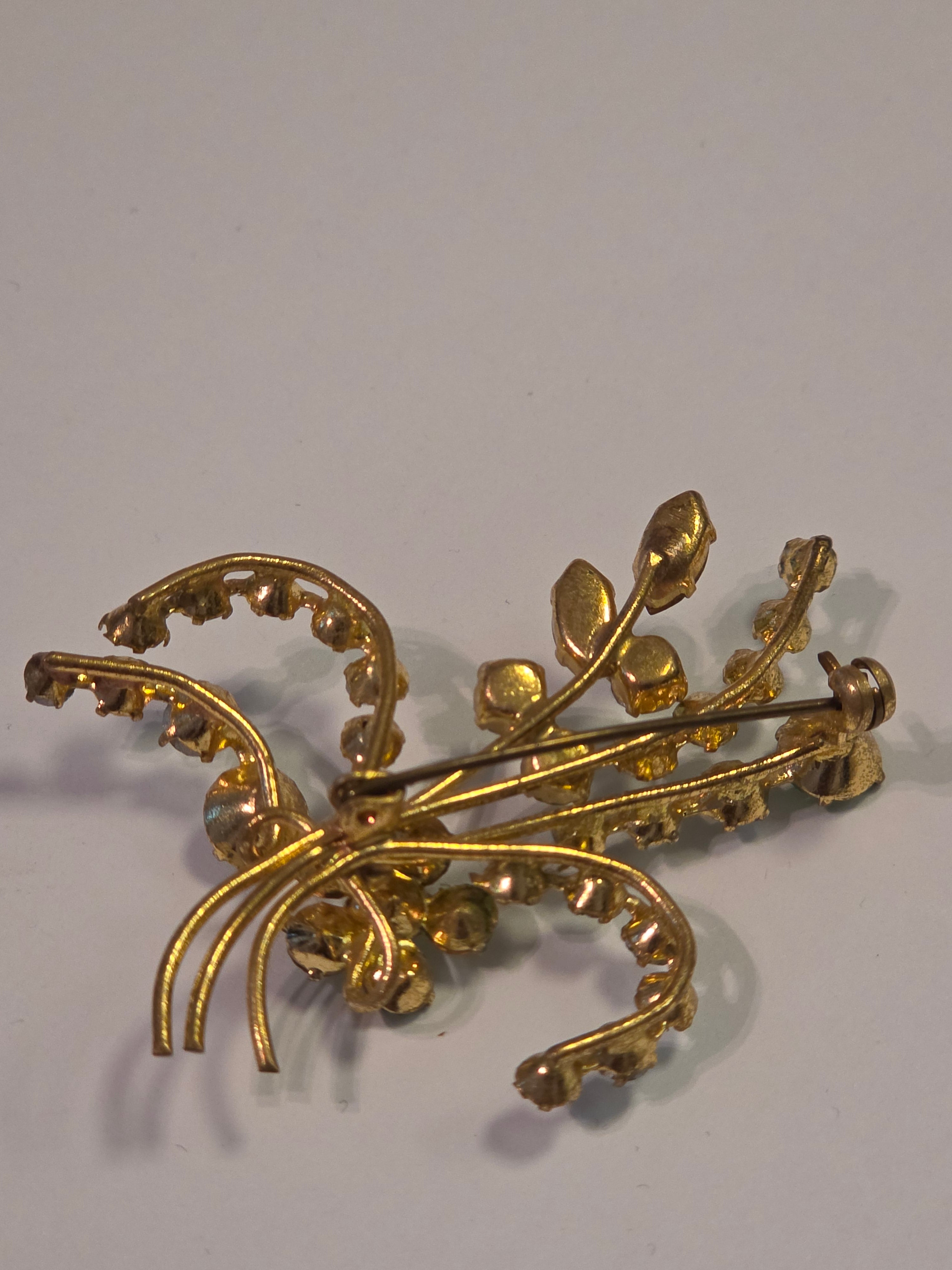 Aurora Garden Rhinestone Spray Brooch