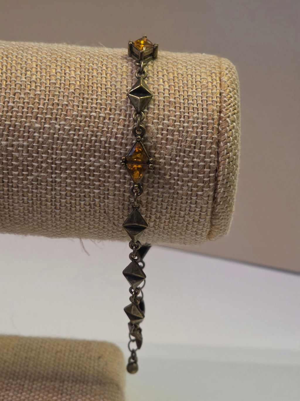 NRT Citrine Pyramid Link Bracelet