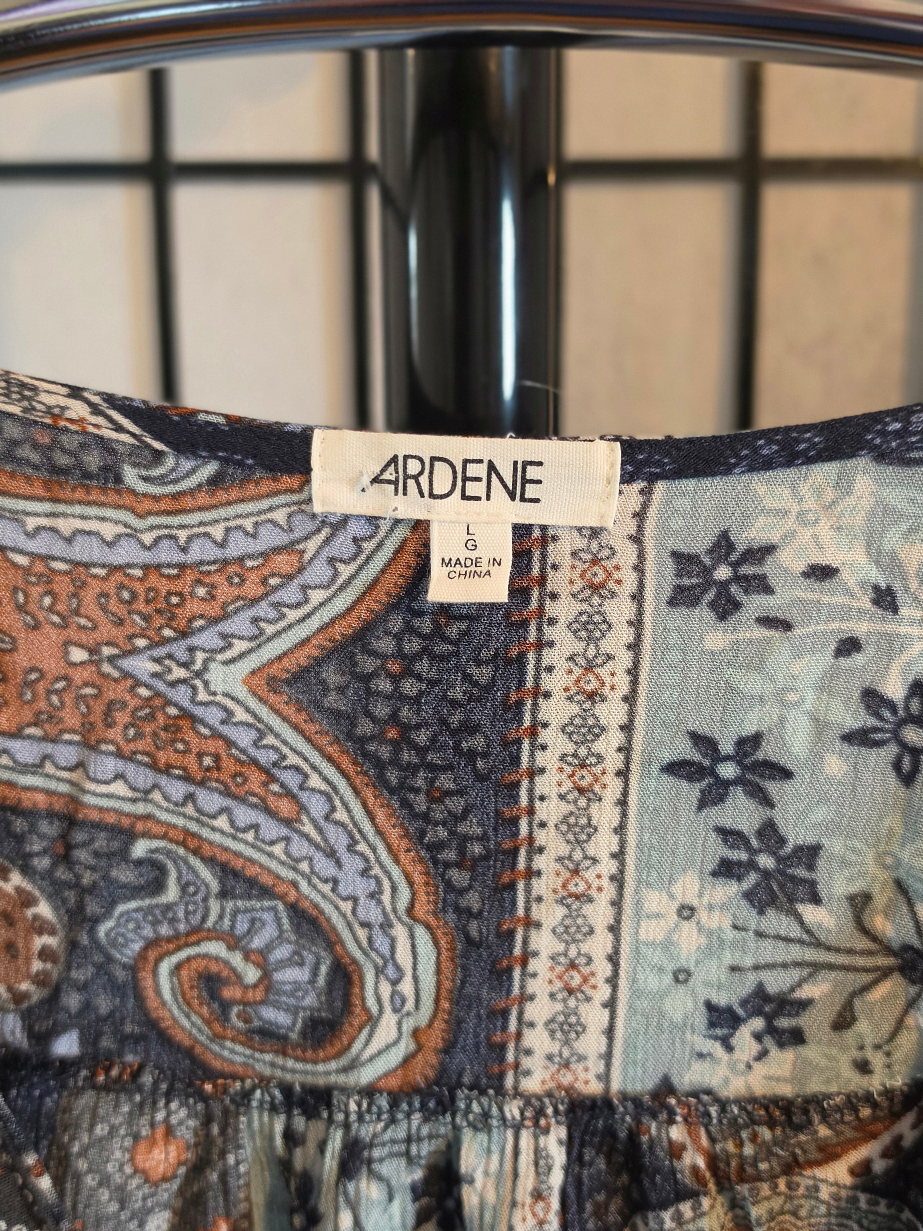 Wanderer’s Spell — Ardene Paisley Mixed-Print Tassel Blouse