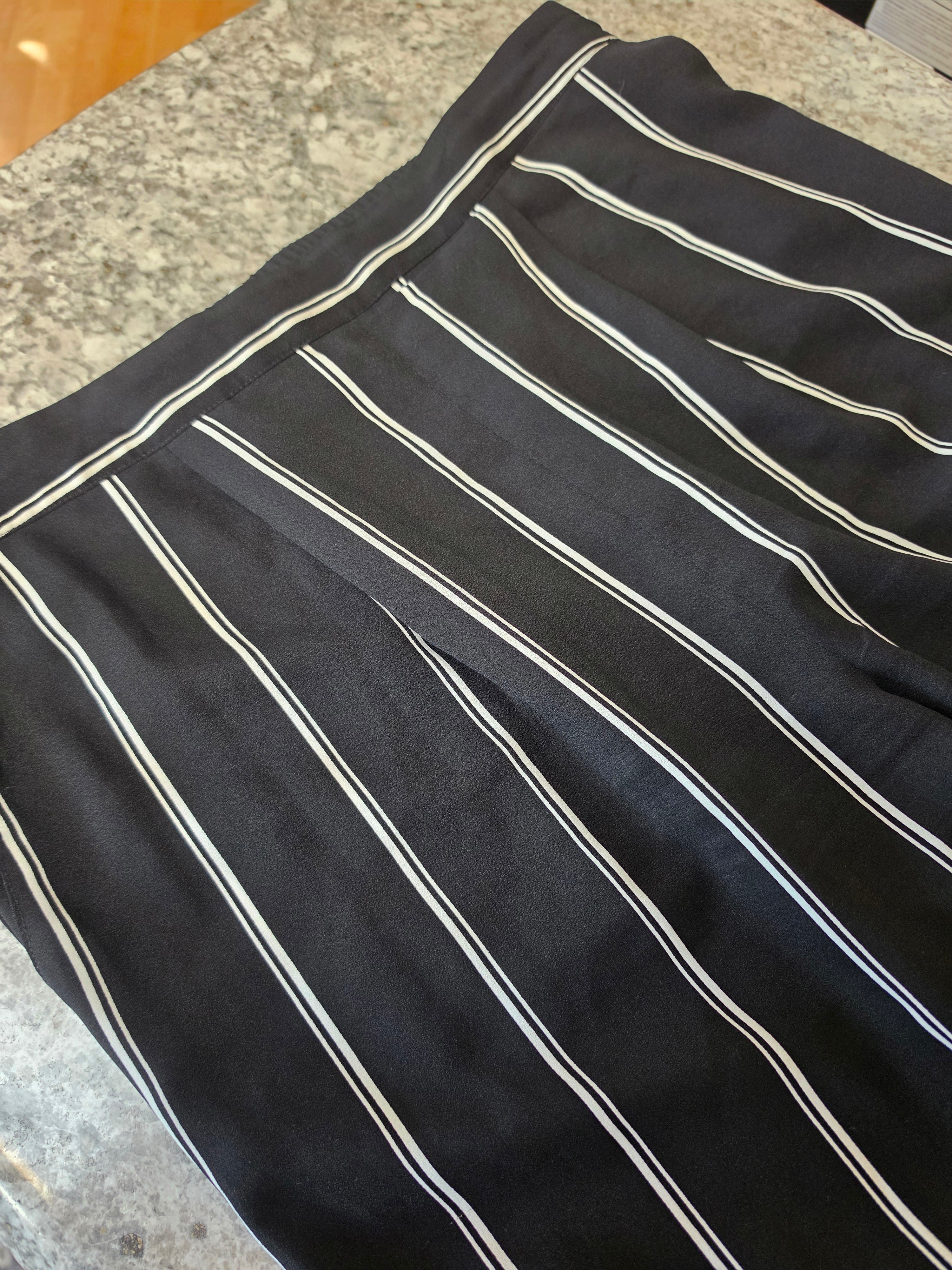 Midnight Lines — Contemporaine Pinstripe Wide-Leg Trouser