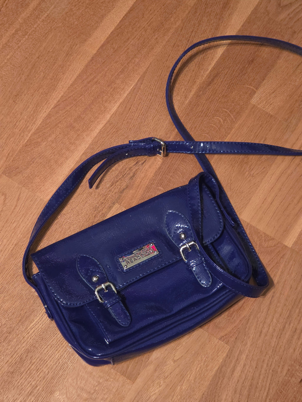 Cobalt Confession — Kenneth Cole Reaction Patent Crossbody