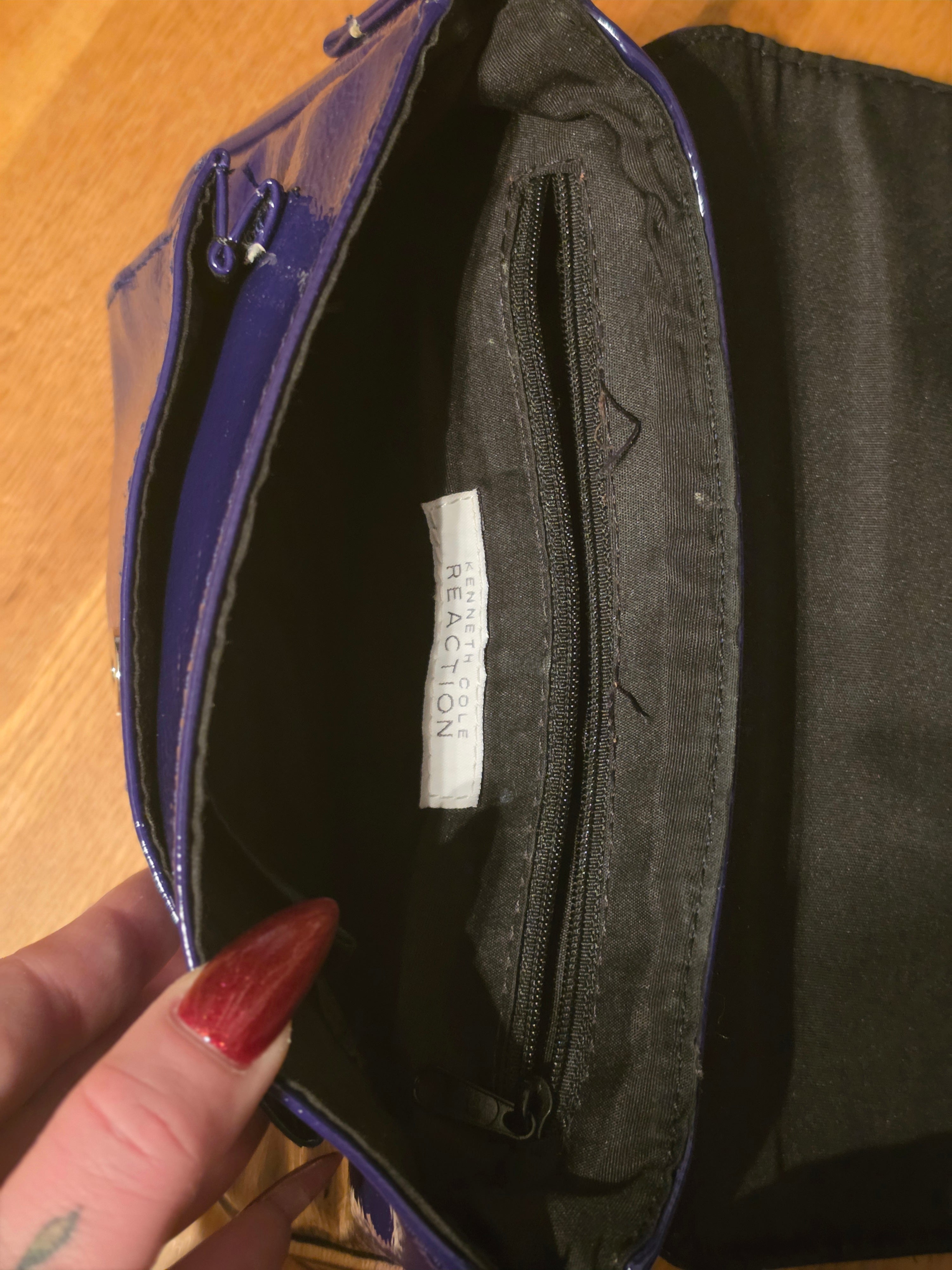 Cobalt Confession — Kenneth Cole Reaction Patent Crossbody