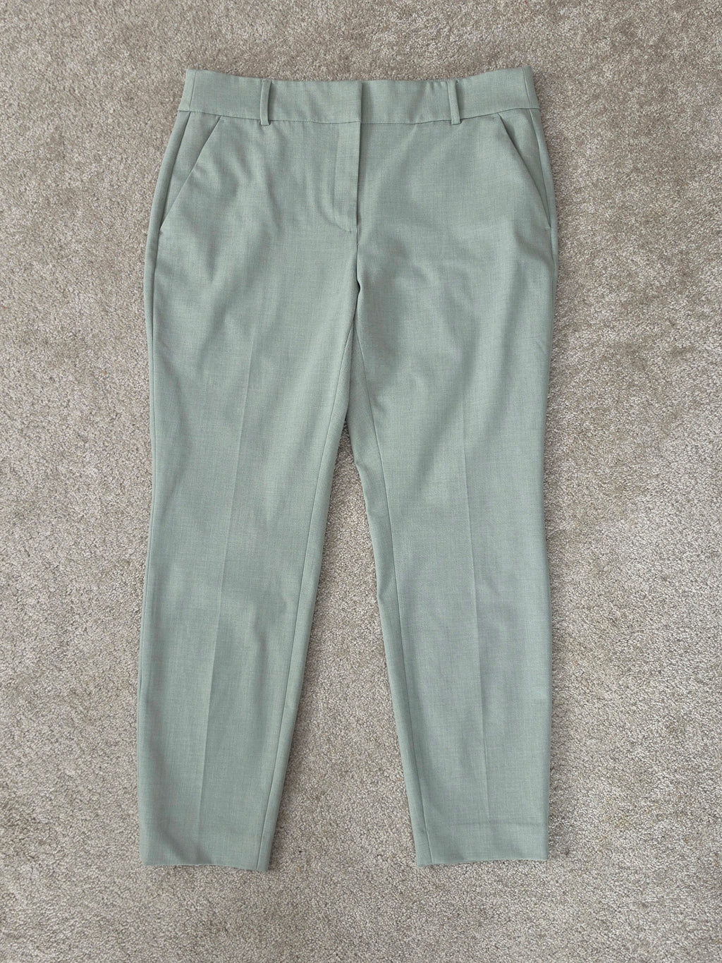 Softly Structured — RW&CO. Sage Mint Slim Leg Ankle Trousers
