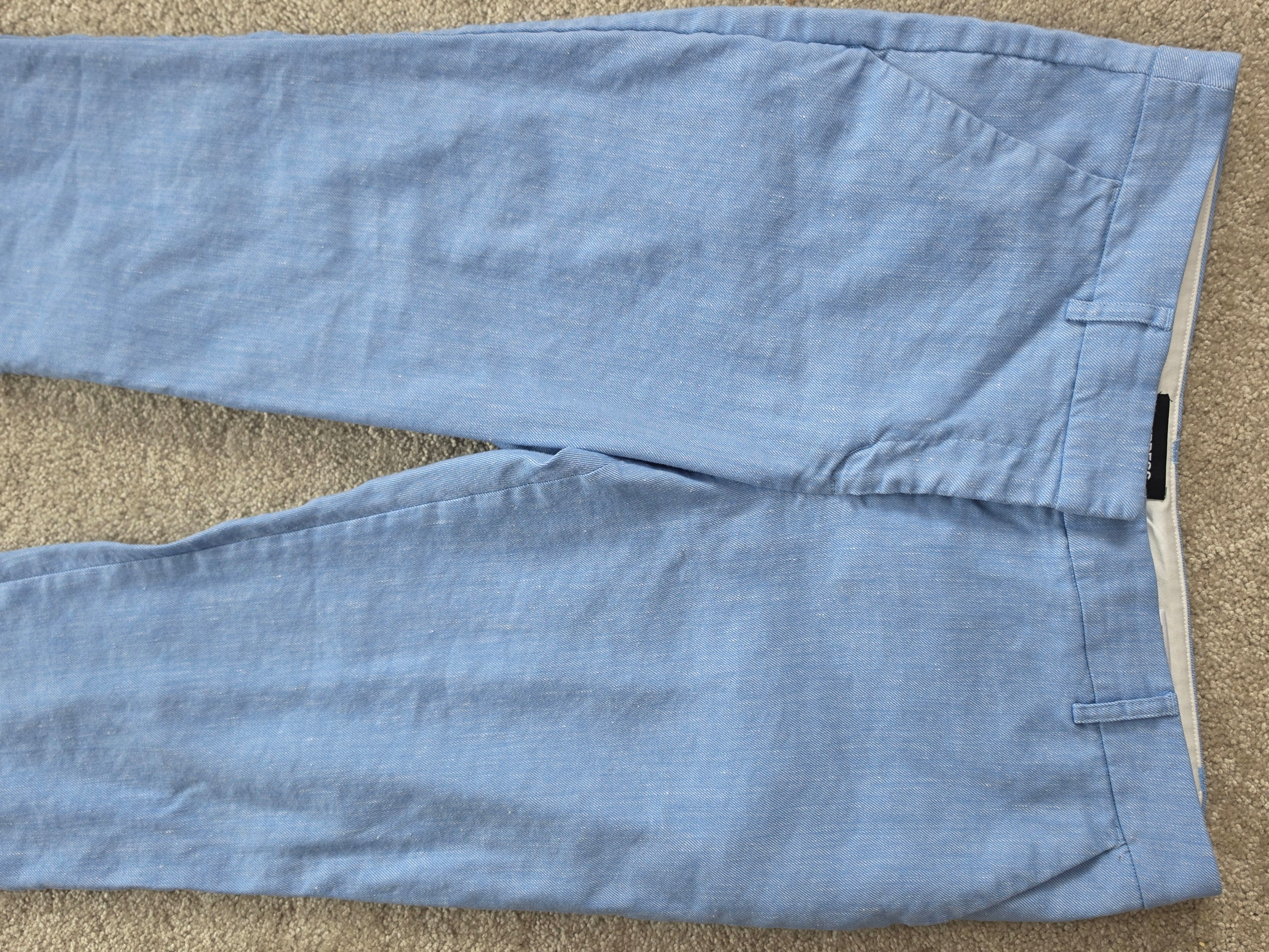 The Sky Linen — Express Slim Tapered Linen-Blend Trouser