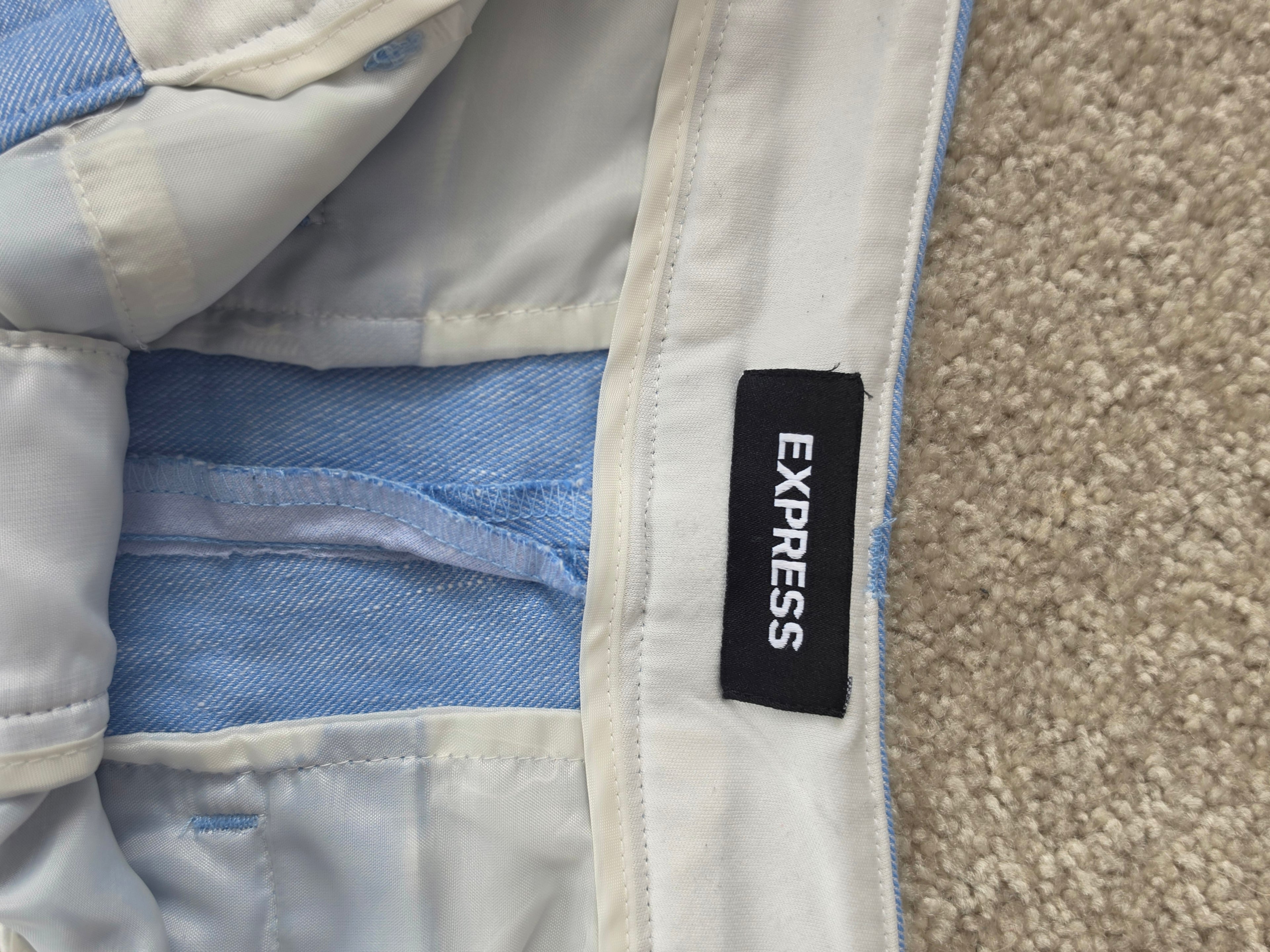 The Sky Linen — Express Slim Tapered Linen-Blend Trouser