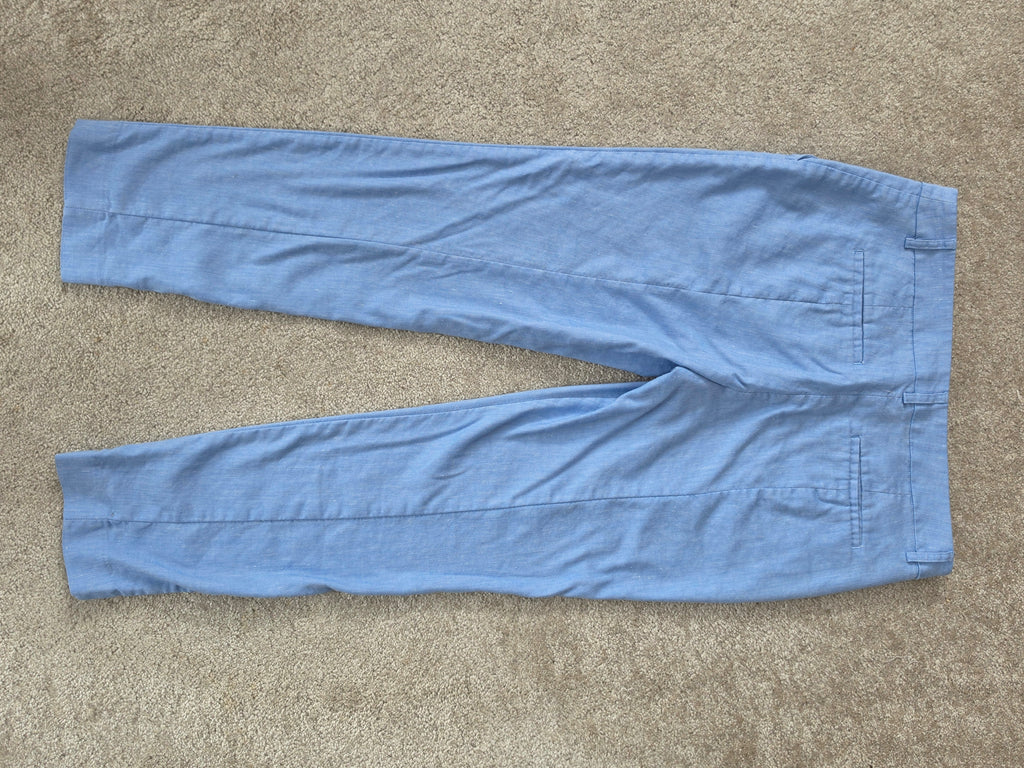The Sky Linen — Express Slim Tapered Linen-Blend Trouser