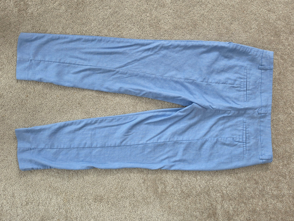 The Sky Linen — Express Slim Tapered Linen-Blend Trouser