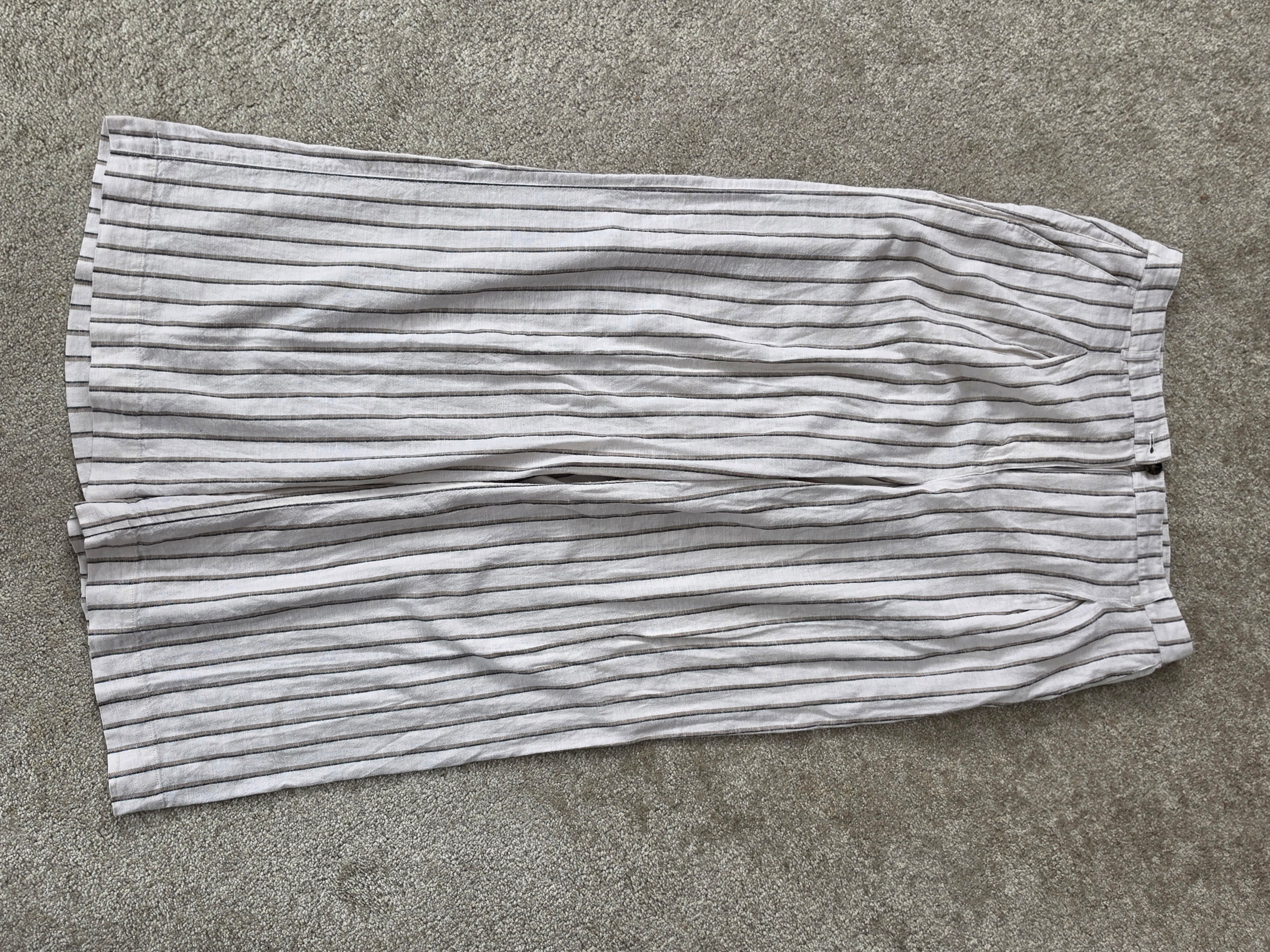The Quiet Shore — Reitmans Striped Linen-Blend Wide-Leg Pant