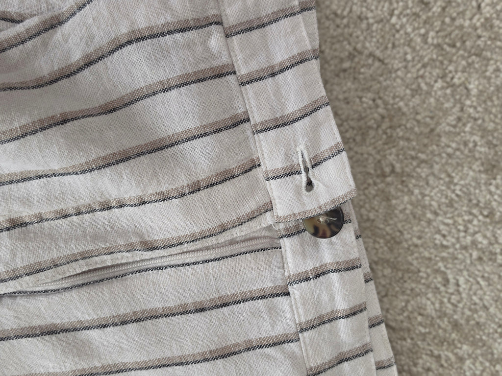 The Quiet Shore — Reitmans Striped Linen-Blend Wide-Leg Pant