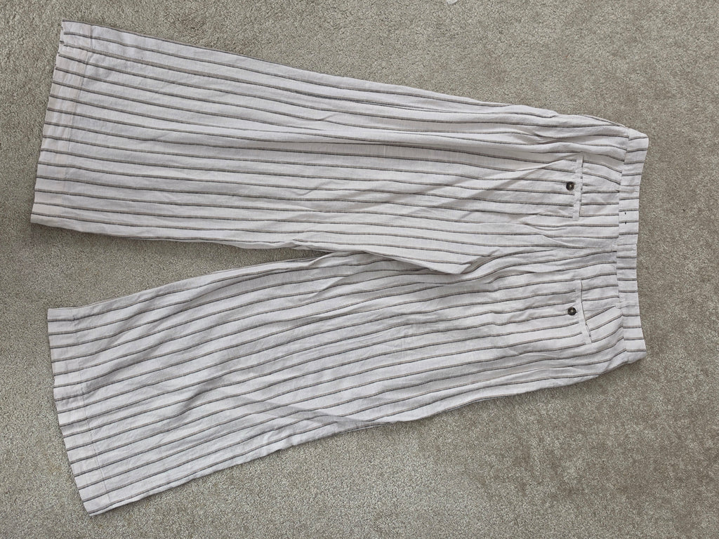 The Quiet Shore — Reitmans Striped Linen-Blend Wide-Leg Pant