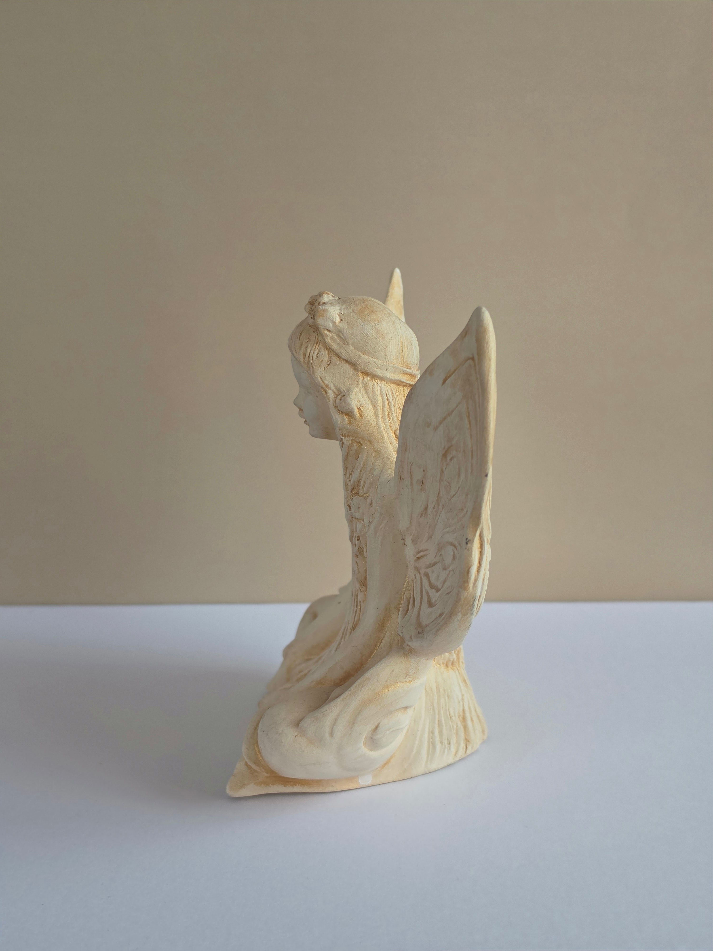 Whimsically Yours — Vintage Ceramic Fairy Figurine with Butterfly Wings