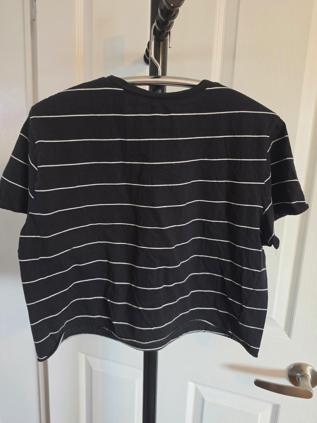 Stripe & Easy — Organic Generation Black & White Striped Crop Tee