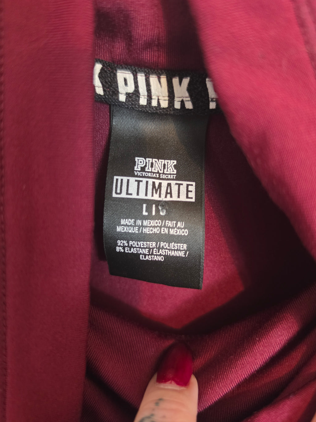 Wine & Fire — Victoria's Secret PINK Colour-Block Pullover