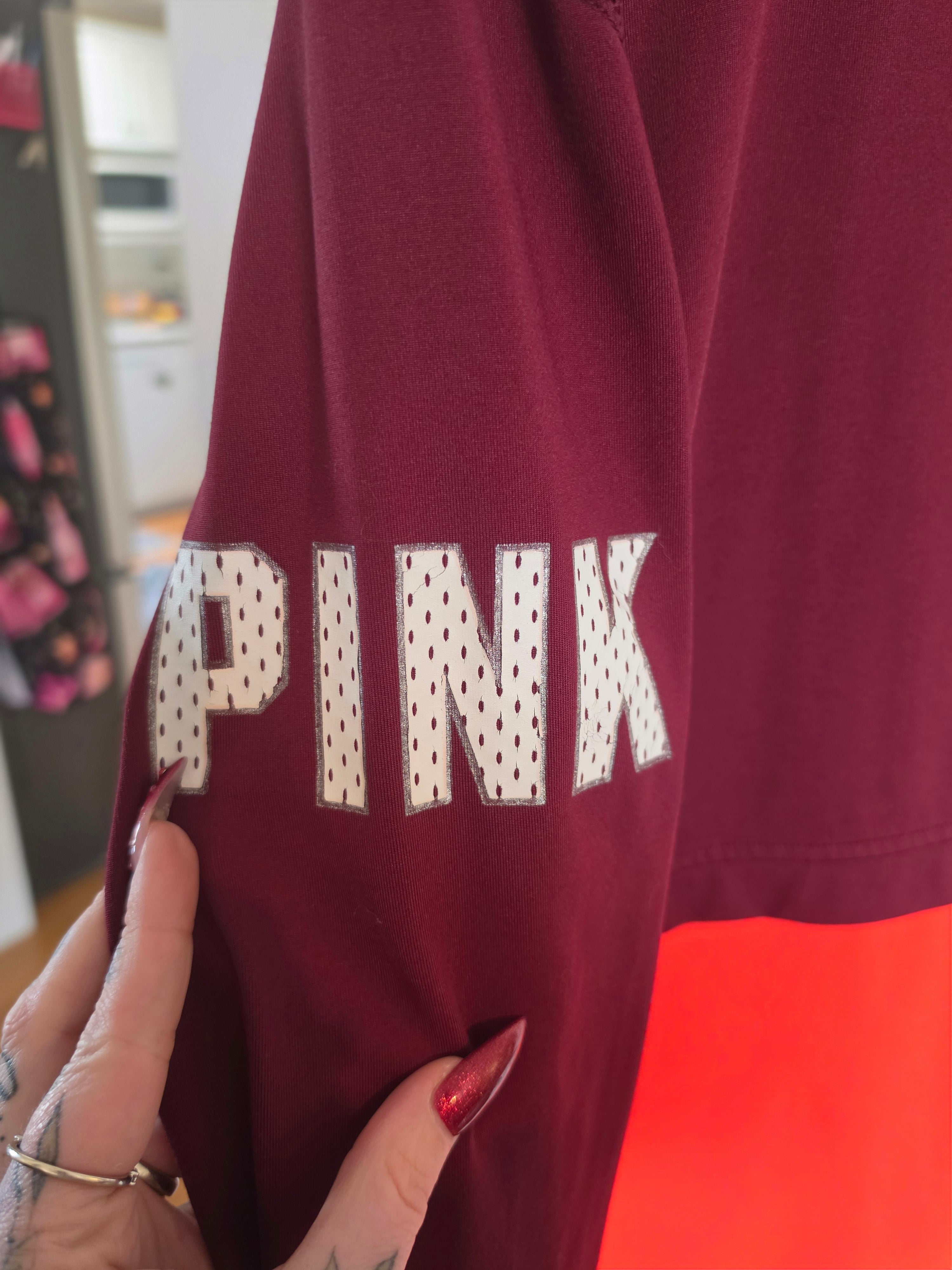 Wine & Fire — Victoria's Secret PINK Colour-Block Pullover