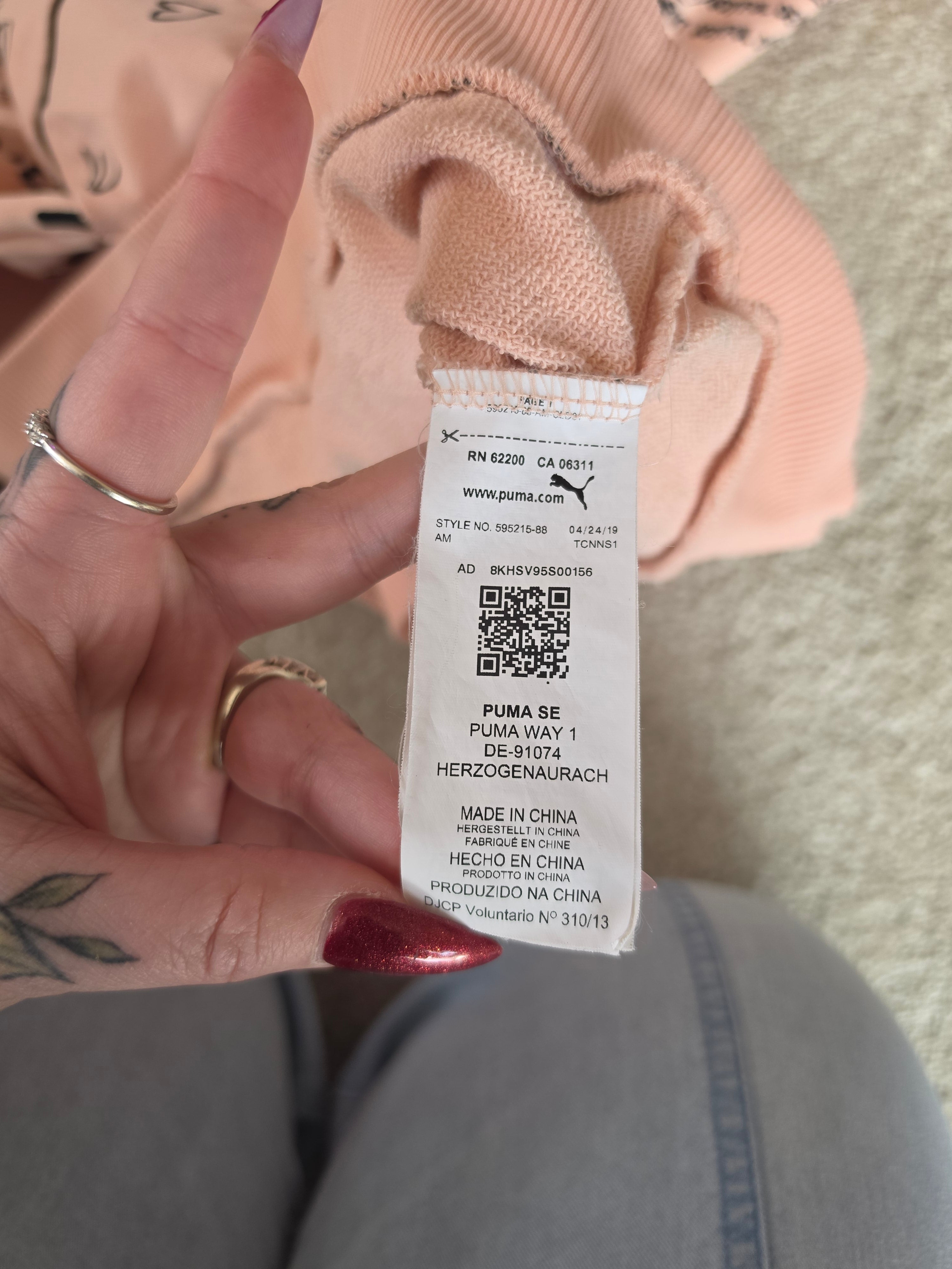 Brave & Joyful — Puma Blush Pink All-Over Print Hoodie