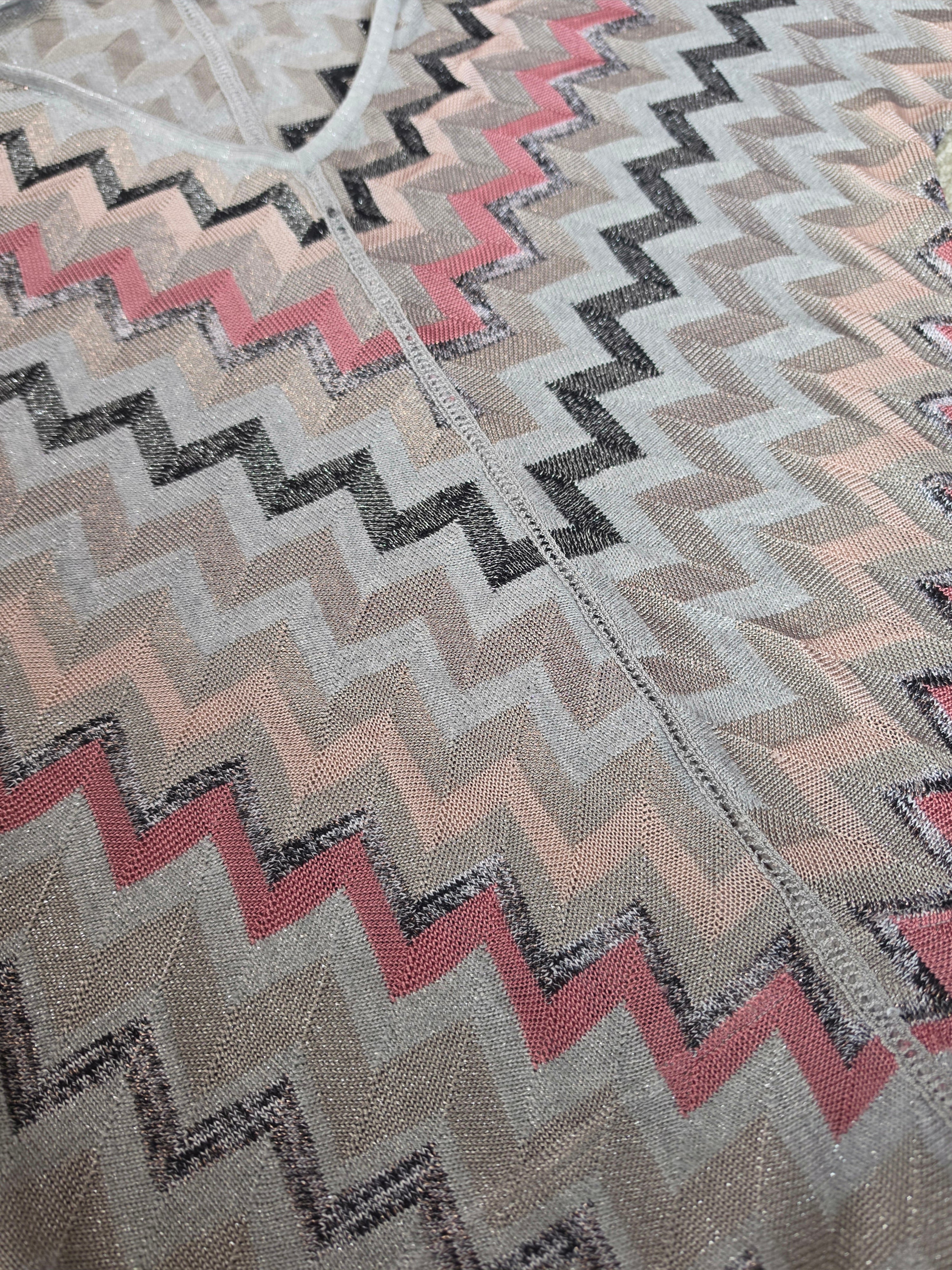 Zigzag & Shimmer — White House Black Market Metallic Chevron Sweater Blouse