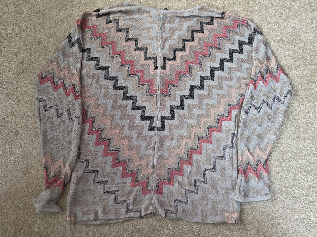 Zigzag & Shimmer — White House Black Market Metallic Chevron Sweater Blouse