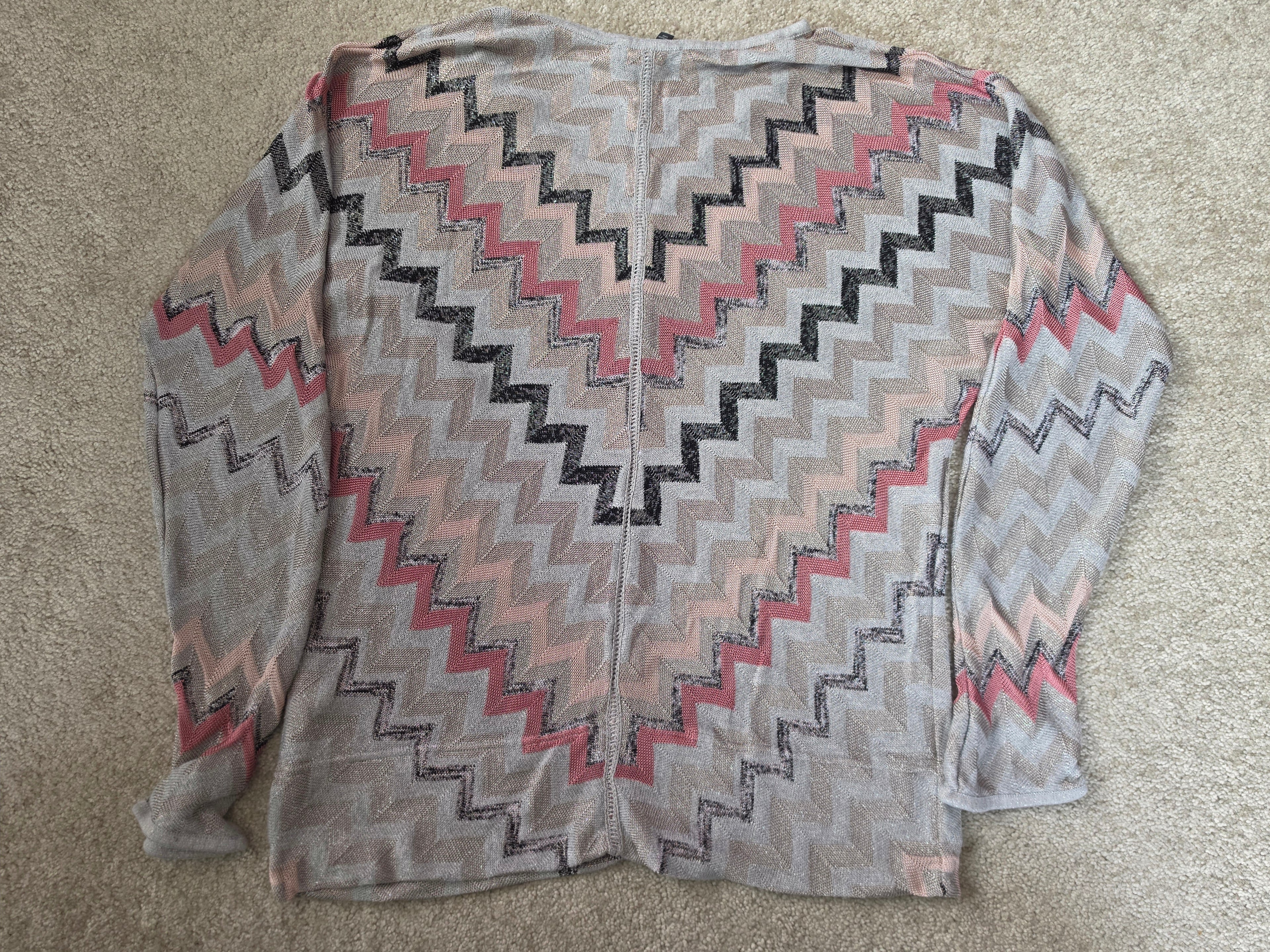 Zigzag & Shimmer — White House Black Market Metallic Chevron Sweater Blouse