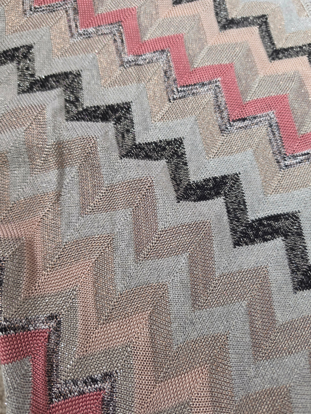 Zigzag & Shimmer — White House Black Market Metallic Chevron Sweater Blouse