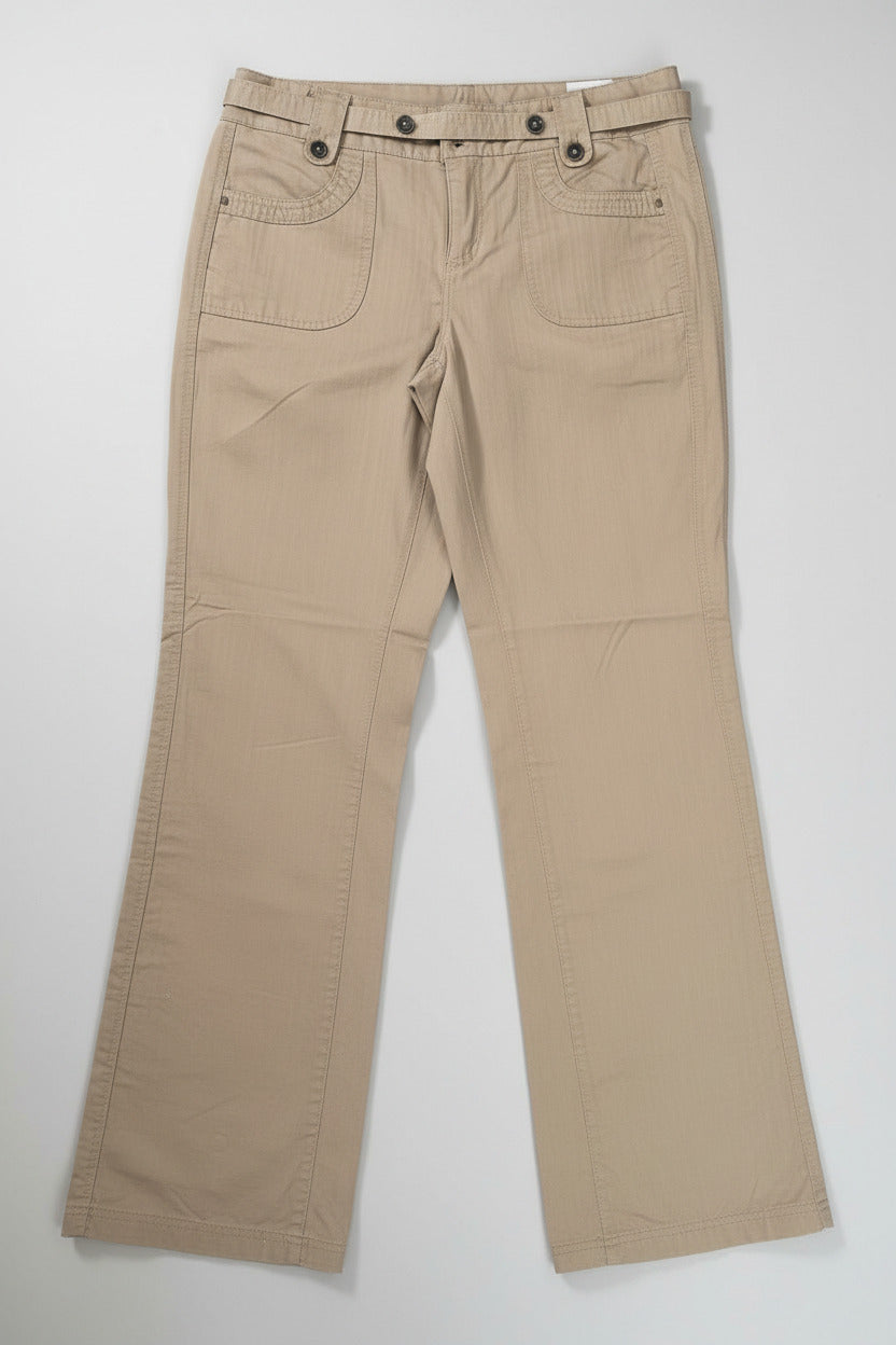 Sandy Grounds — Cotton Ginny Tan Utility Straight Leg Pants