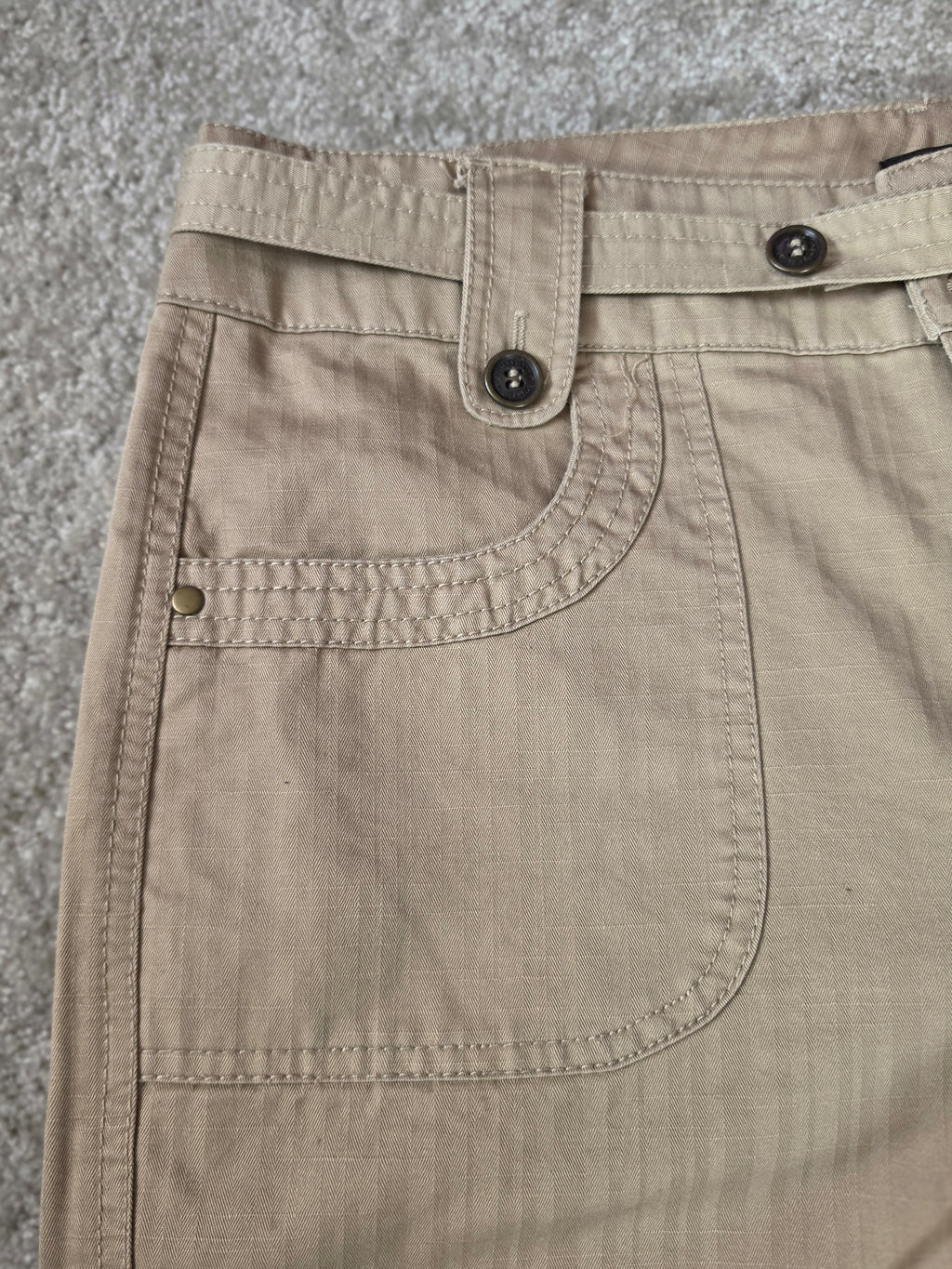 Sandy Grounds — Cotton Ginny Tan Utility Straight Leg Pants