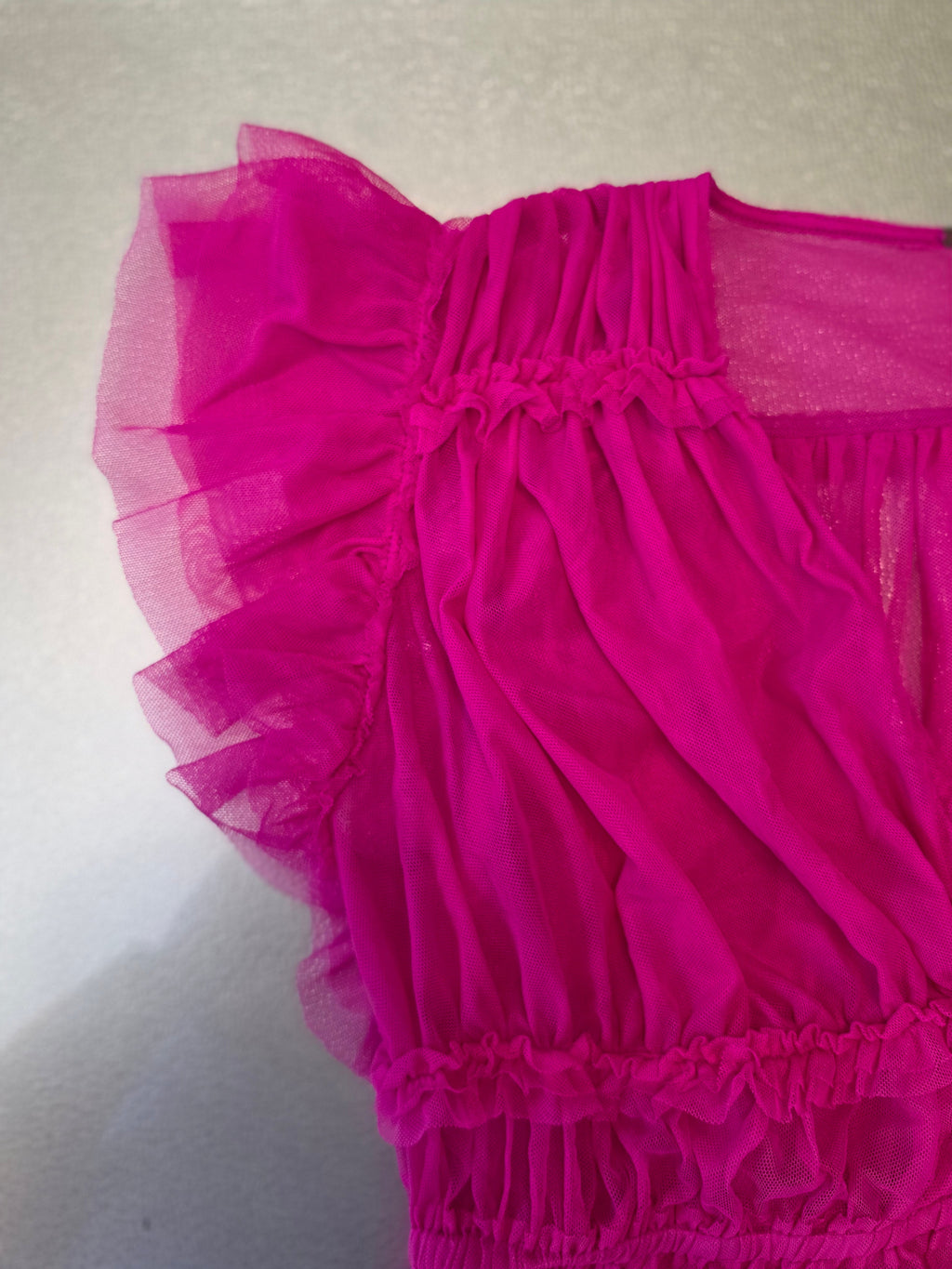 The Magenta Moment — Free People Ruffle Mesh Top