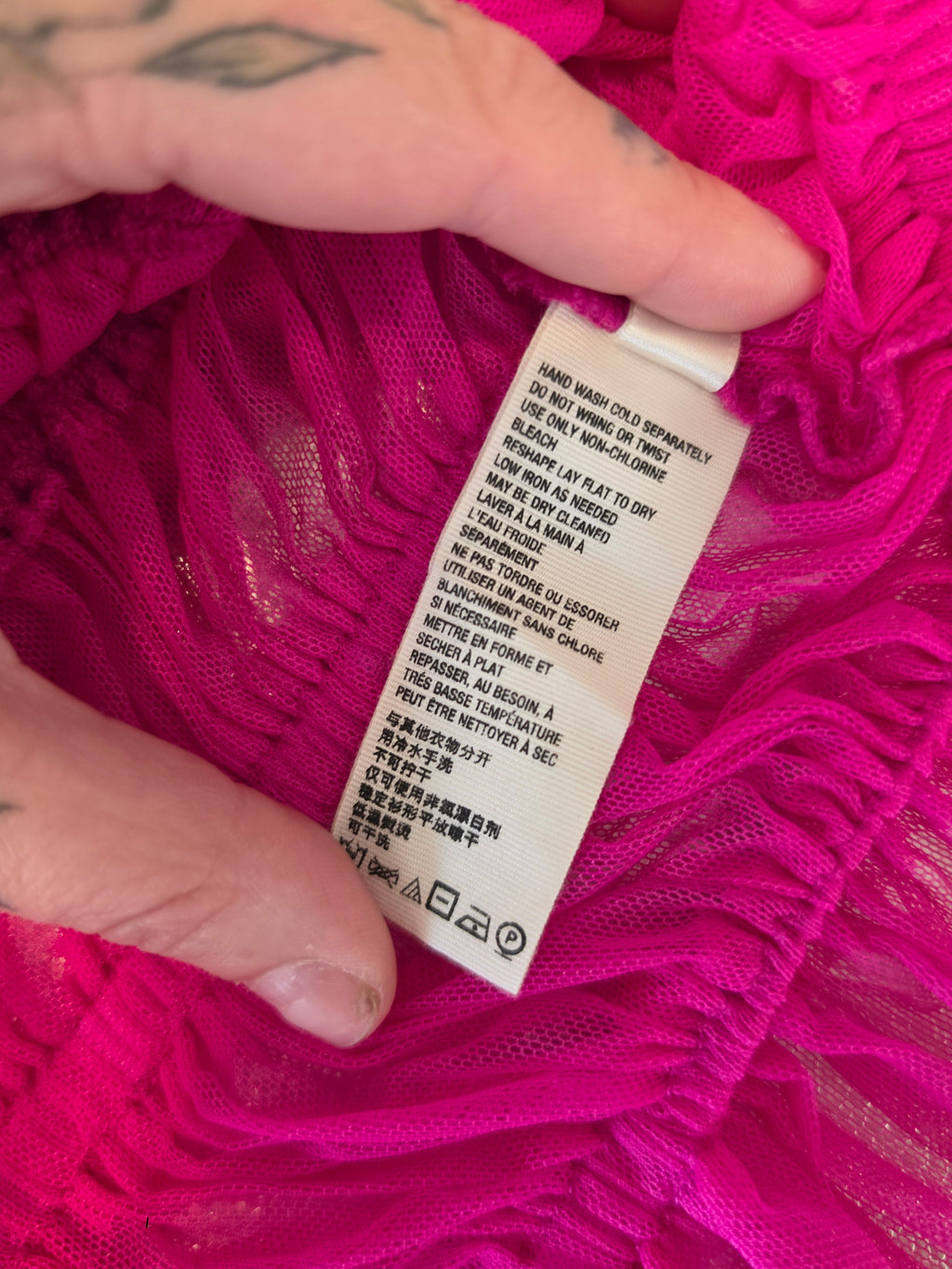The Magenta Moment — Free People Ruffle Mesh Top