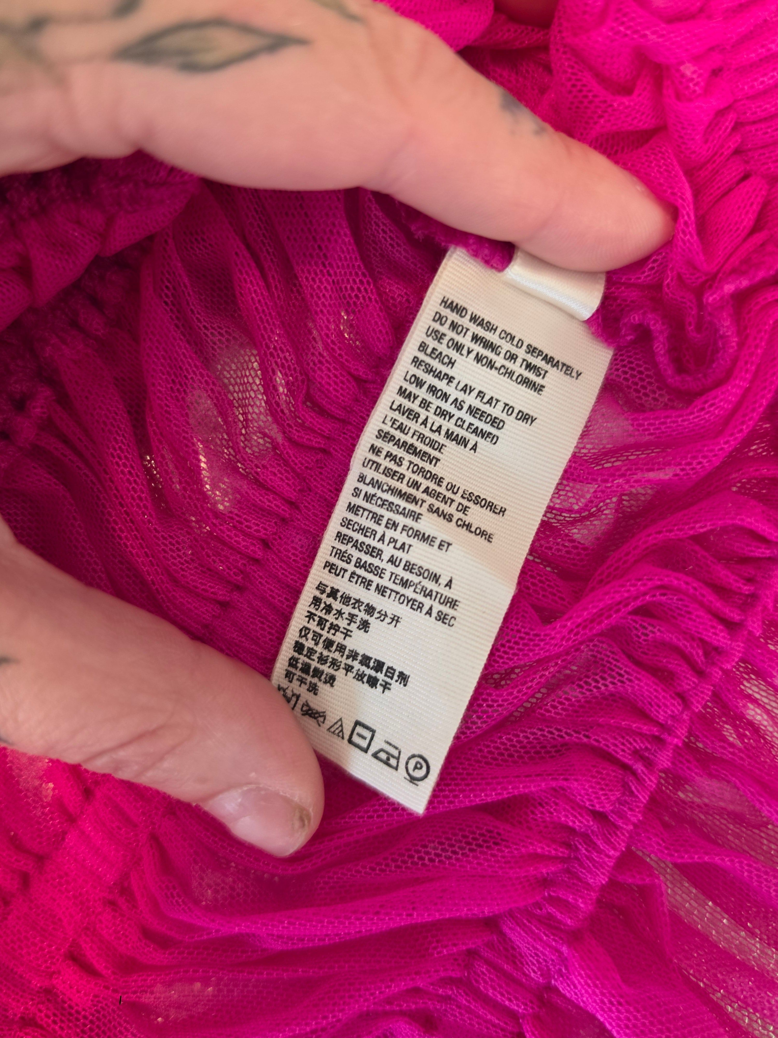 The Magenta Moment — Free People Ruffle Mesh Top