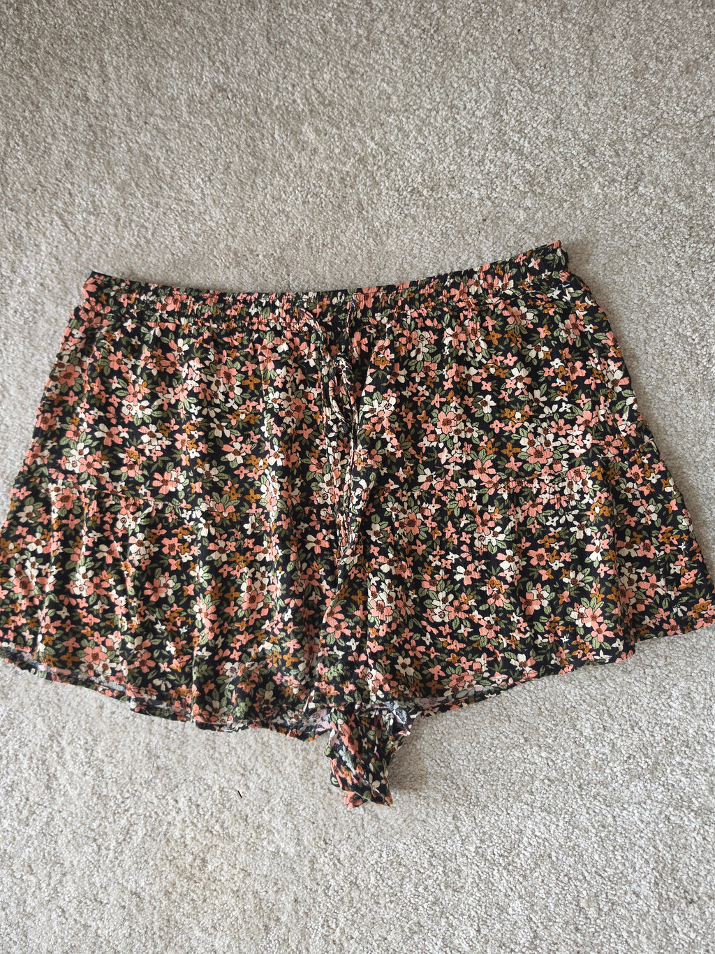 YMI Midnight Garden Floral Pull-On Shorts - back view