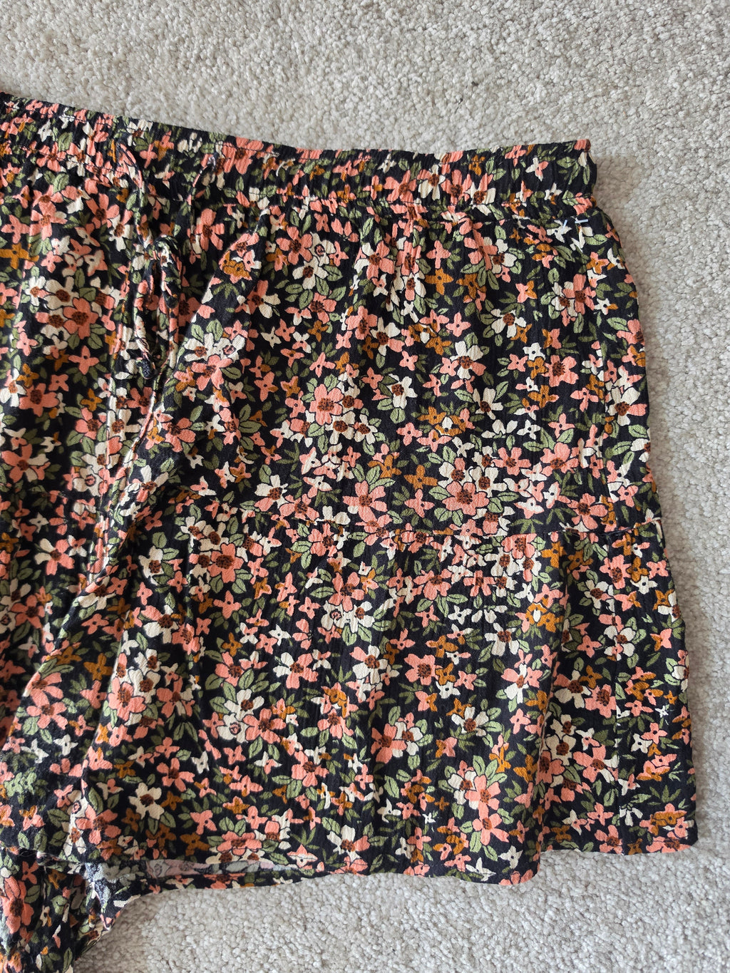 YMI Midnight Garden Floral Pull-On Shorts - detail