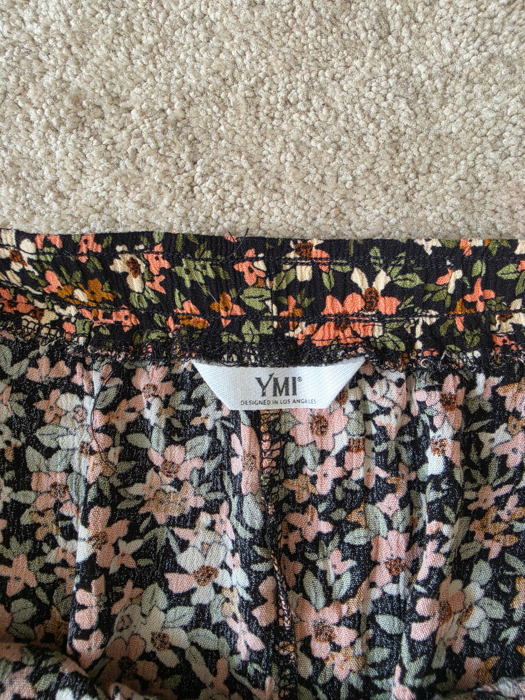 YMI Midnight Garden Floral Pull-On Shorts - front view