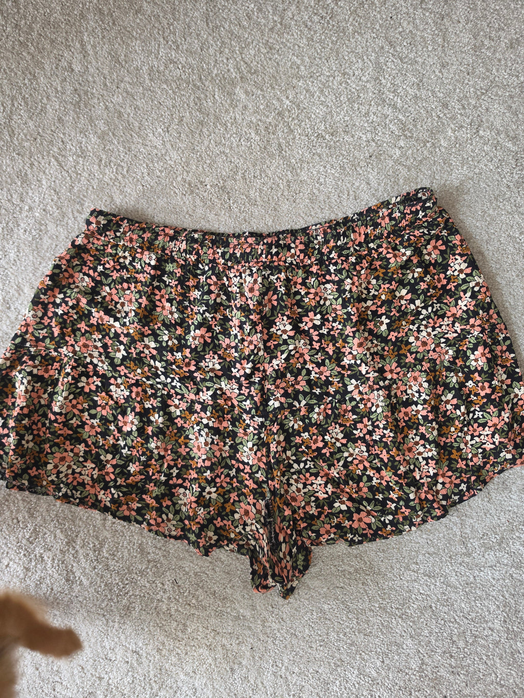 YMI Midnight Garden Floral Pull-On Shorts - flat lay