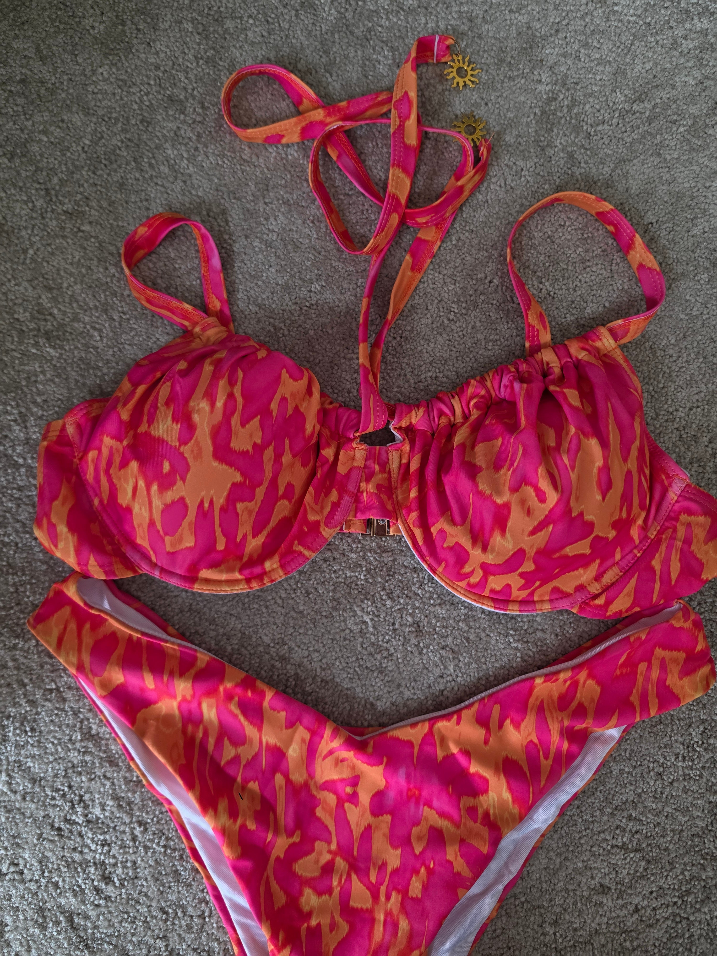 SHEIN Flame & Fortune Bikini Set - top detail