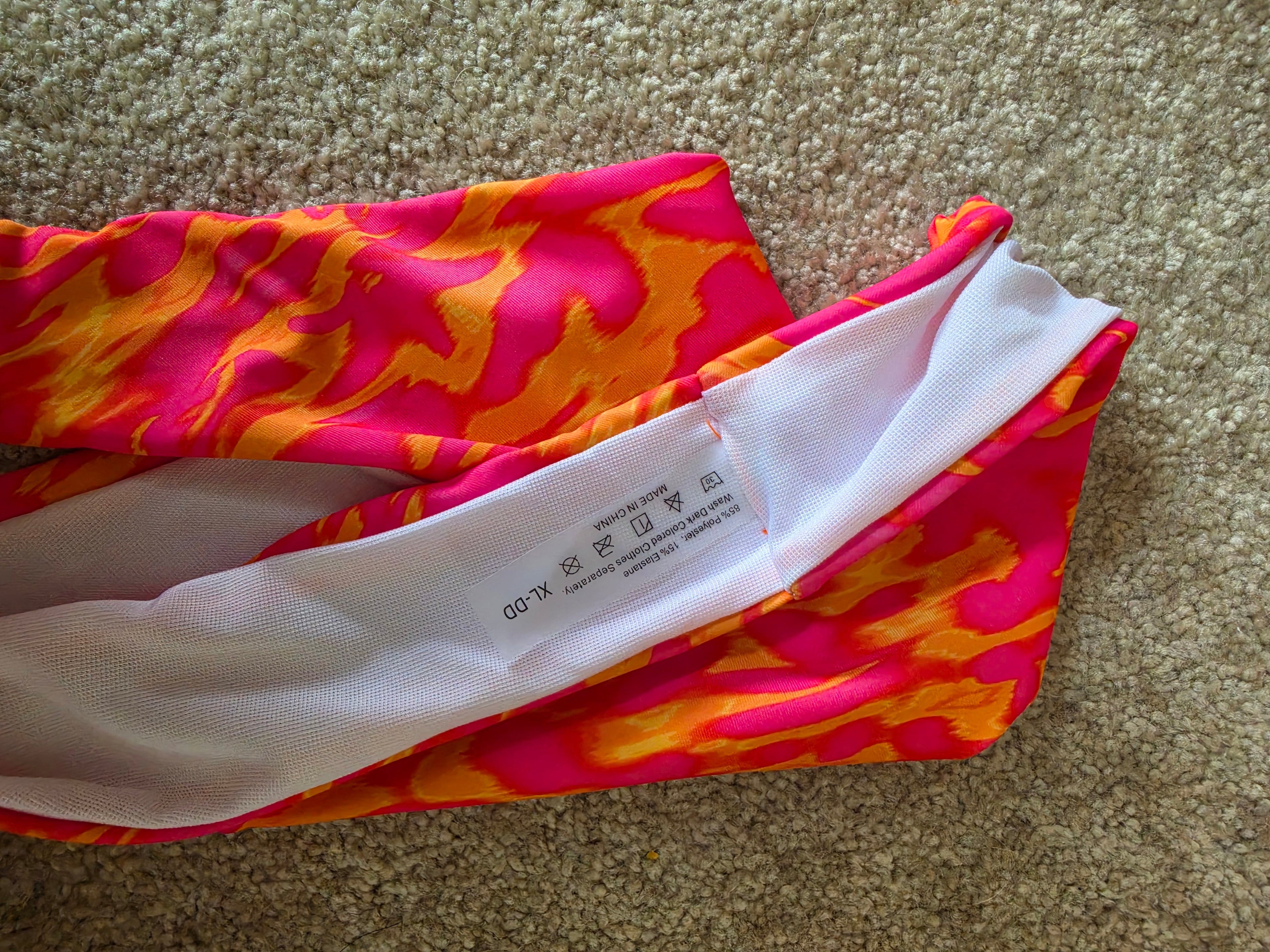 SHEIN Flame & Fortune Bikini Set - label detail XL-DD